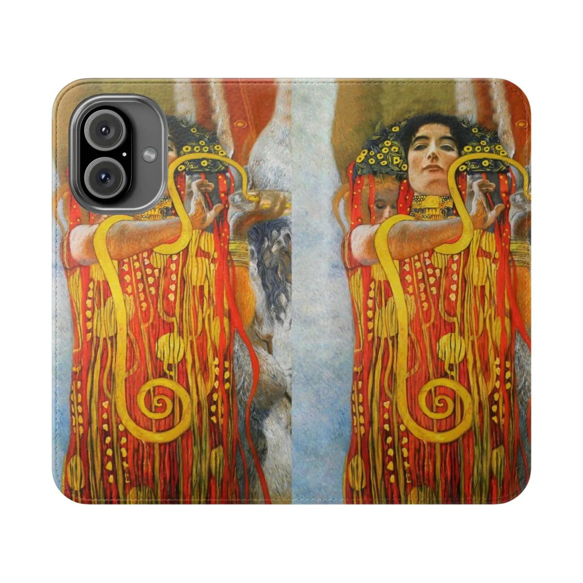 Artistic Flip Cover Phone Case Inspired by Gustav Klimt's Masterpieces