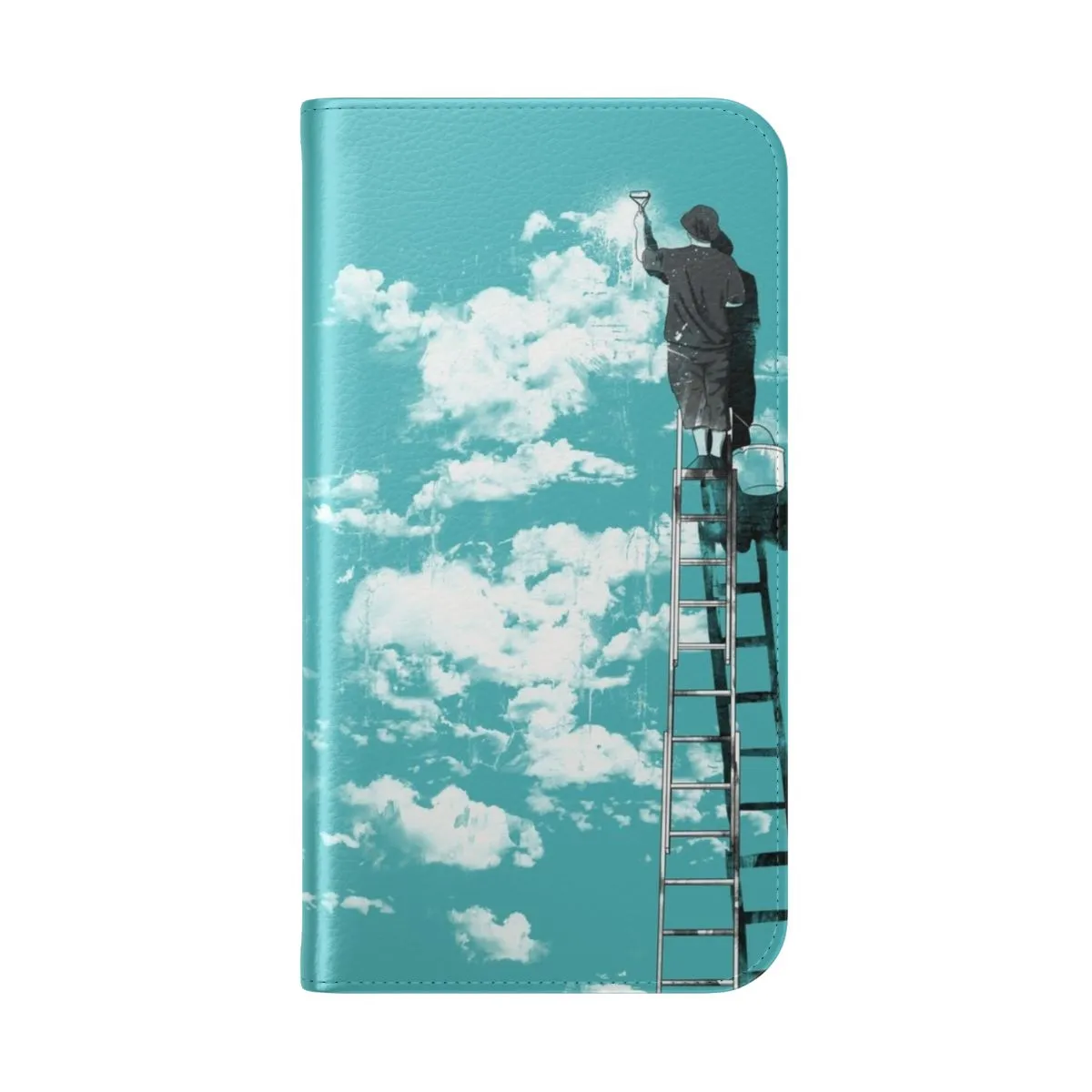 Artistic Flip Cover Phone Case with Optimistic Graphic Design