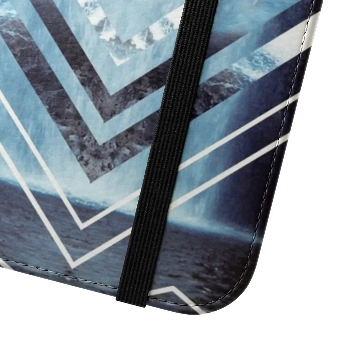 Artistic Flip Cover Phone Case with Waterfall Design