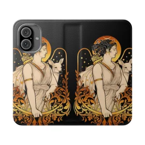 Artistic Goddess Inspired Flip Cover Phone Case