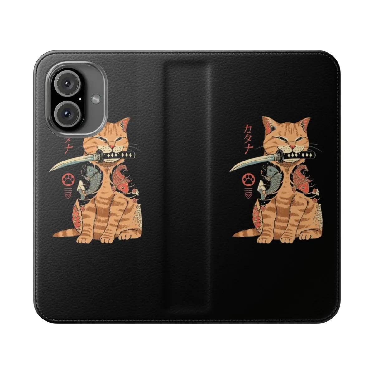 Artistic Katana-Inspired Flip Phone Case