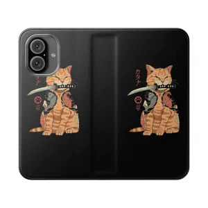 Artistic Katana-Inspired Flip Phone Case