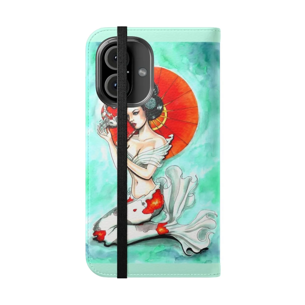 Artistic Koi Fish Phone Case with Japanese Imagery