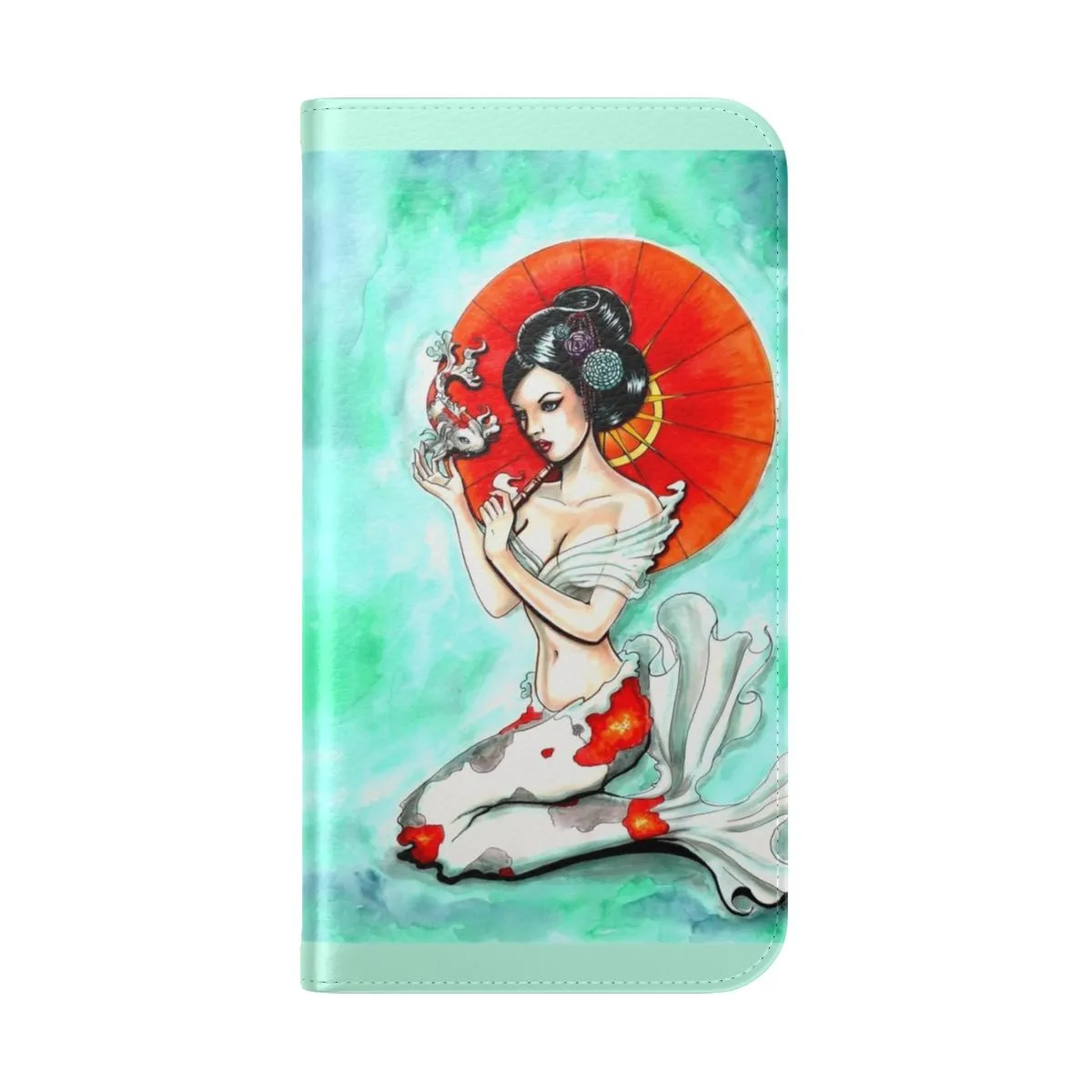 Artistic Koi Fish Phone Case with Japanese Imagery