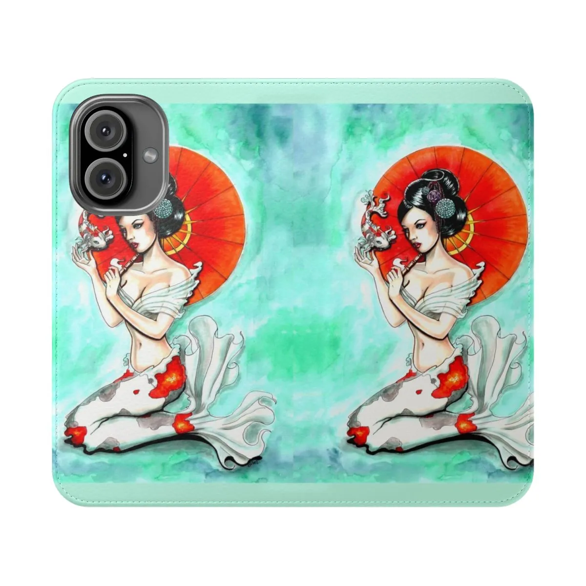 Artistic Koi Fish Phone Case with Japanese Imagery