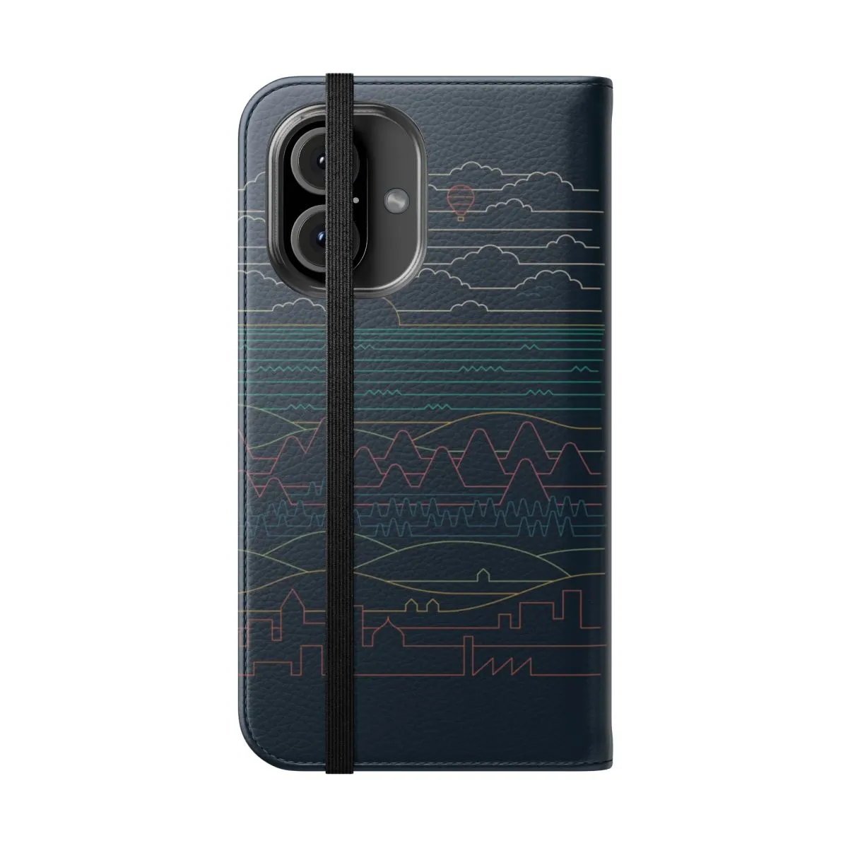 Artistic Linear Landscape Flip Cover Phone Case