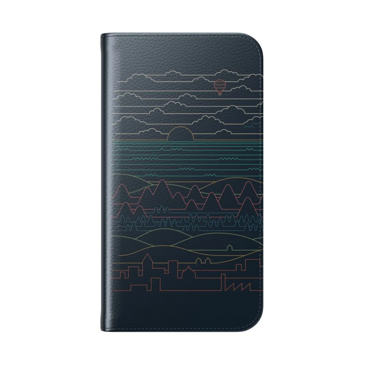 Artistic Linear Landscape Flip Cover Phone Case