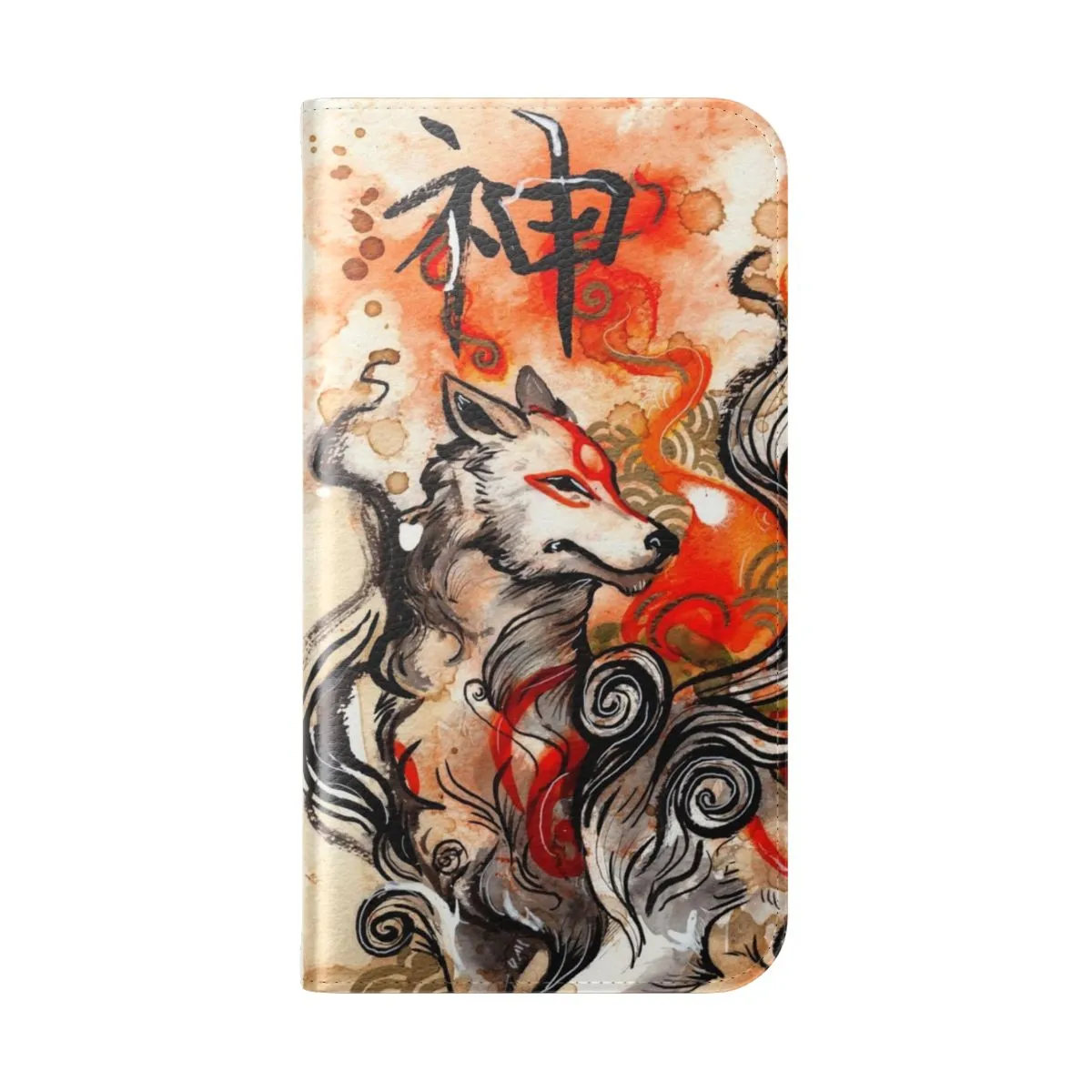Artistic Okami Amaterasu Inspired Wolf Phone Case