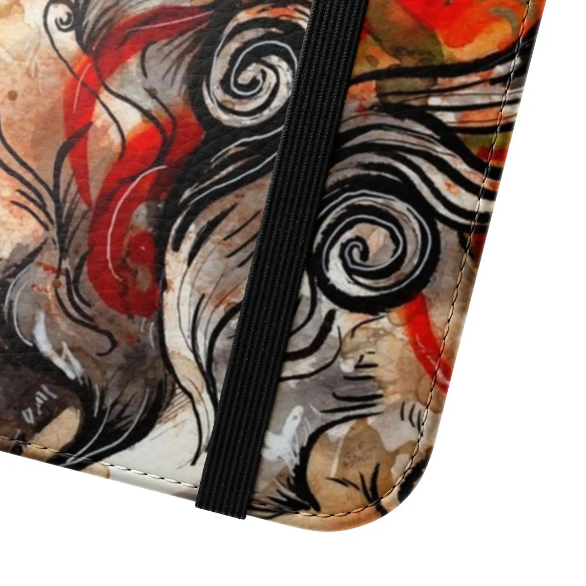 Artistic Okami Amaterasu Inspired Wolf Phone Case