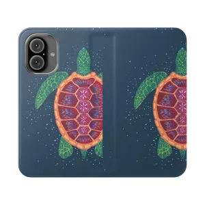 Artistic Sea Turtle Boho Phone Case