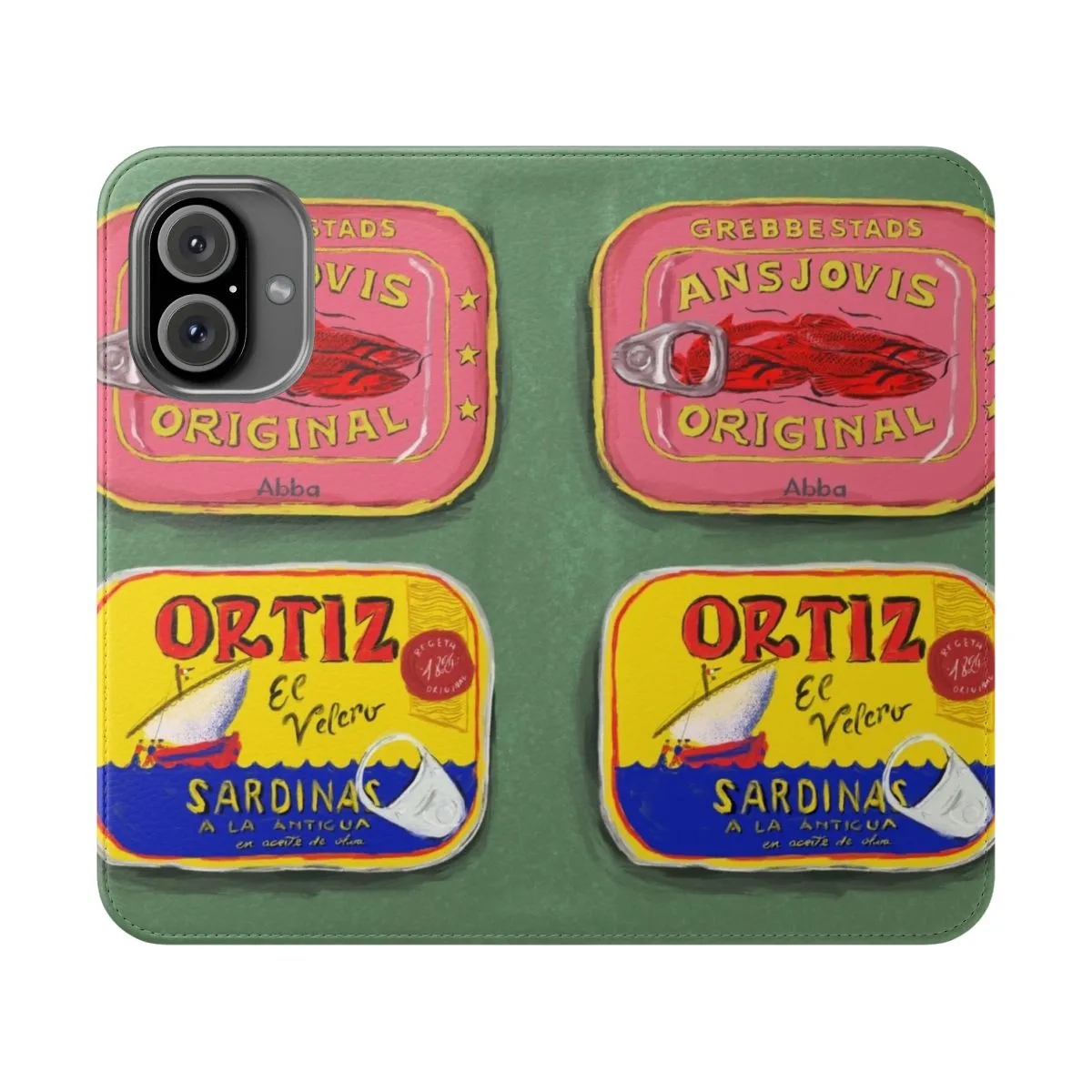 Artistic Seafood Tin Painting Phone Case Cover