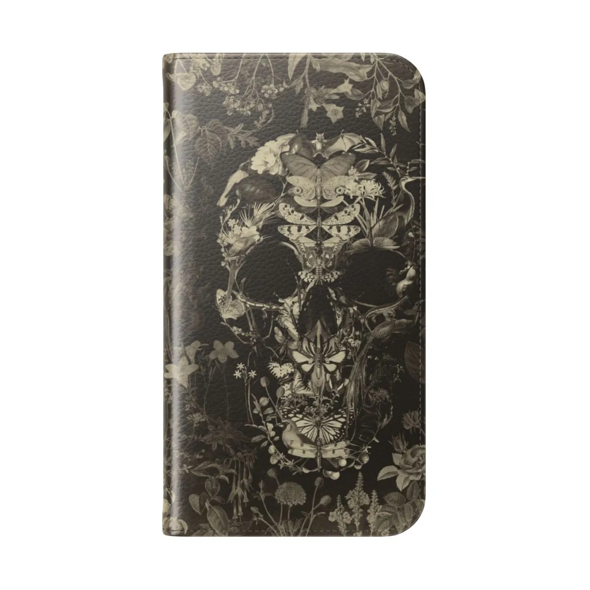 Artistic Skull Patterned Flip Phone Case