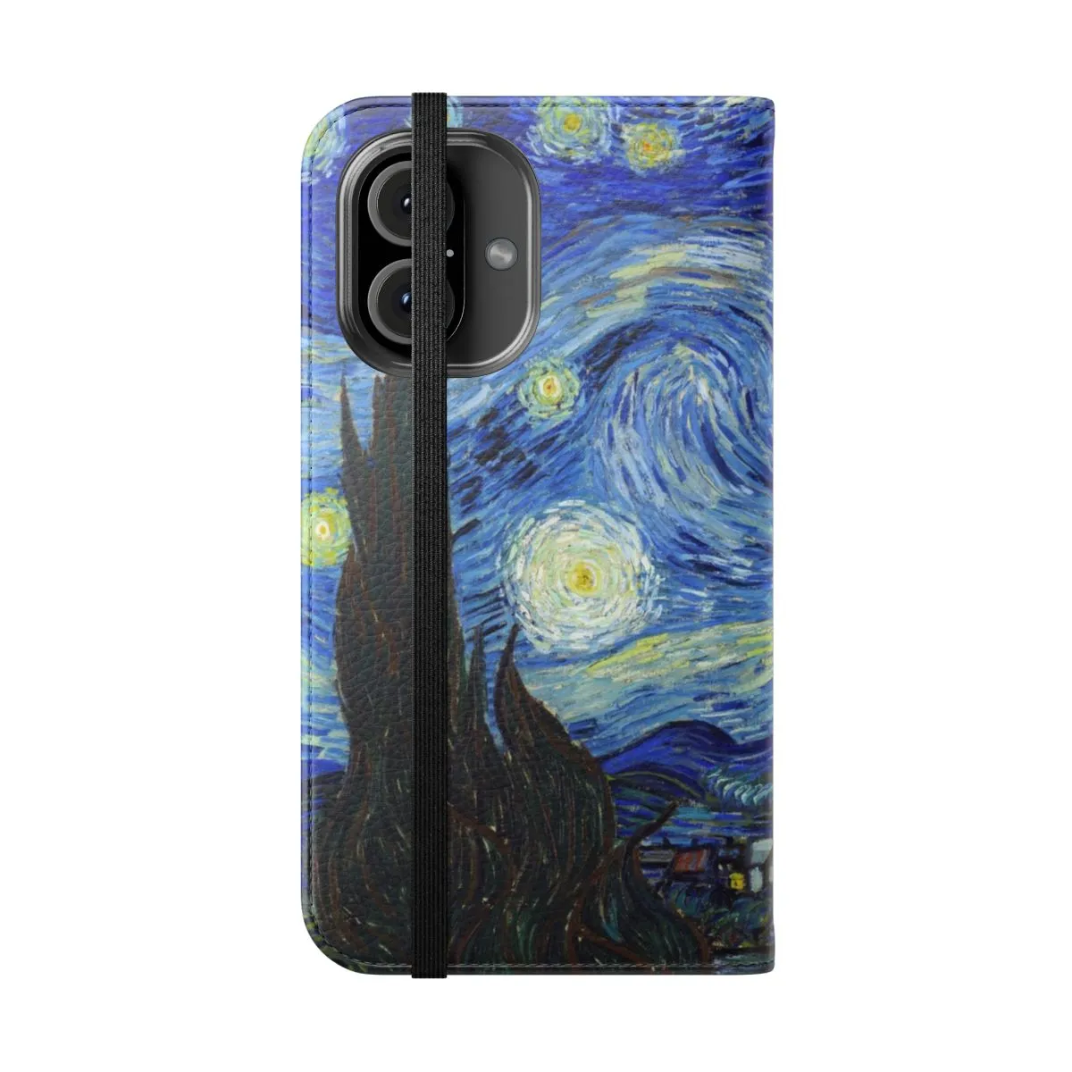 Artistic Starry Night Flip Cover for Smartphones