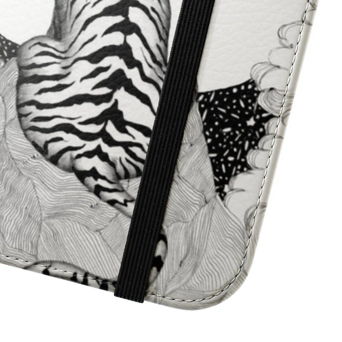 Artistic Tiger Moon Flip Cover Phone Case