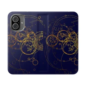 Artistic Transparent Flip Cover Phone Case - Time Lord Inspired