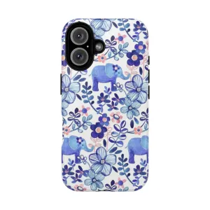 Artistic Watercolor Elephant & Floral Phone Case