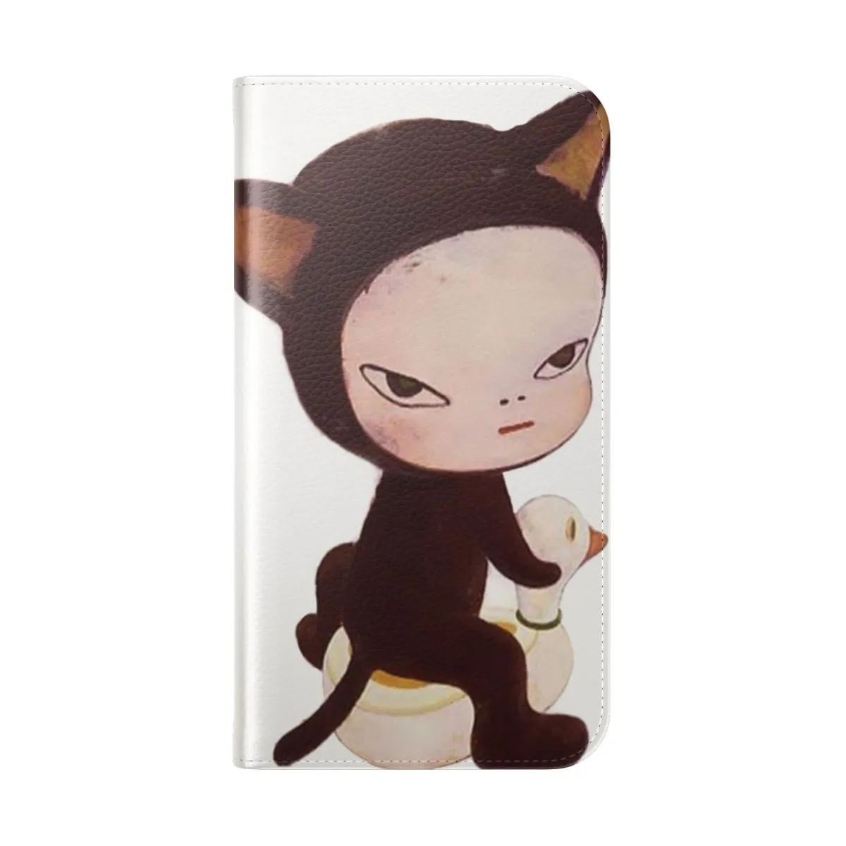 Artistic Yoshitomo Nara-Inspired Flip Cover Phone Case