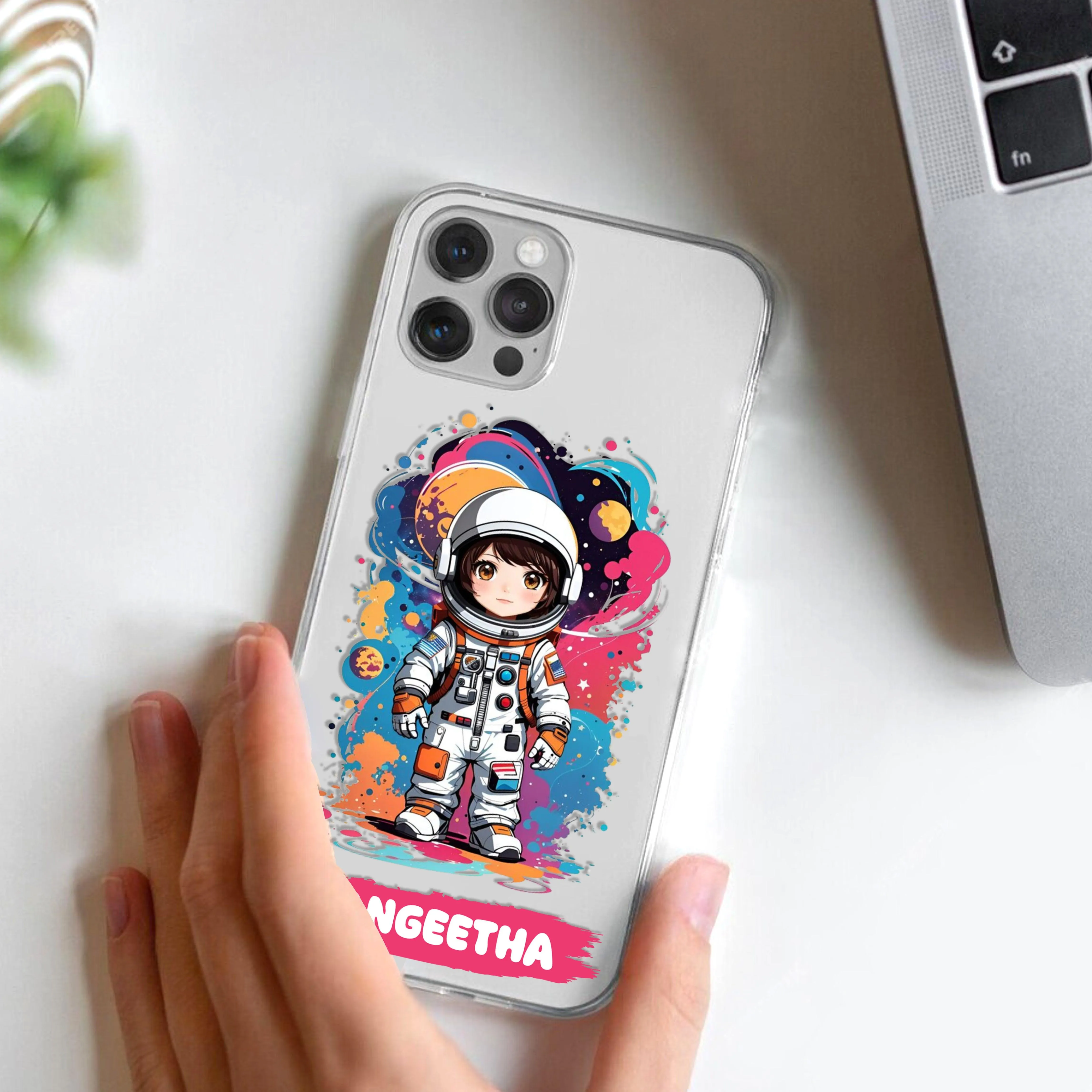 Astronaut Customize Transparent Silicon Case For Oppo