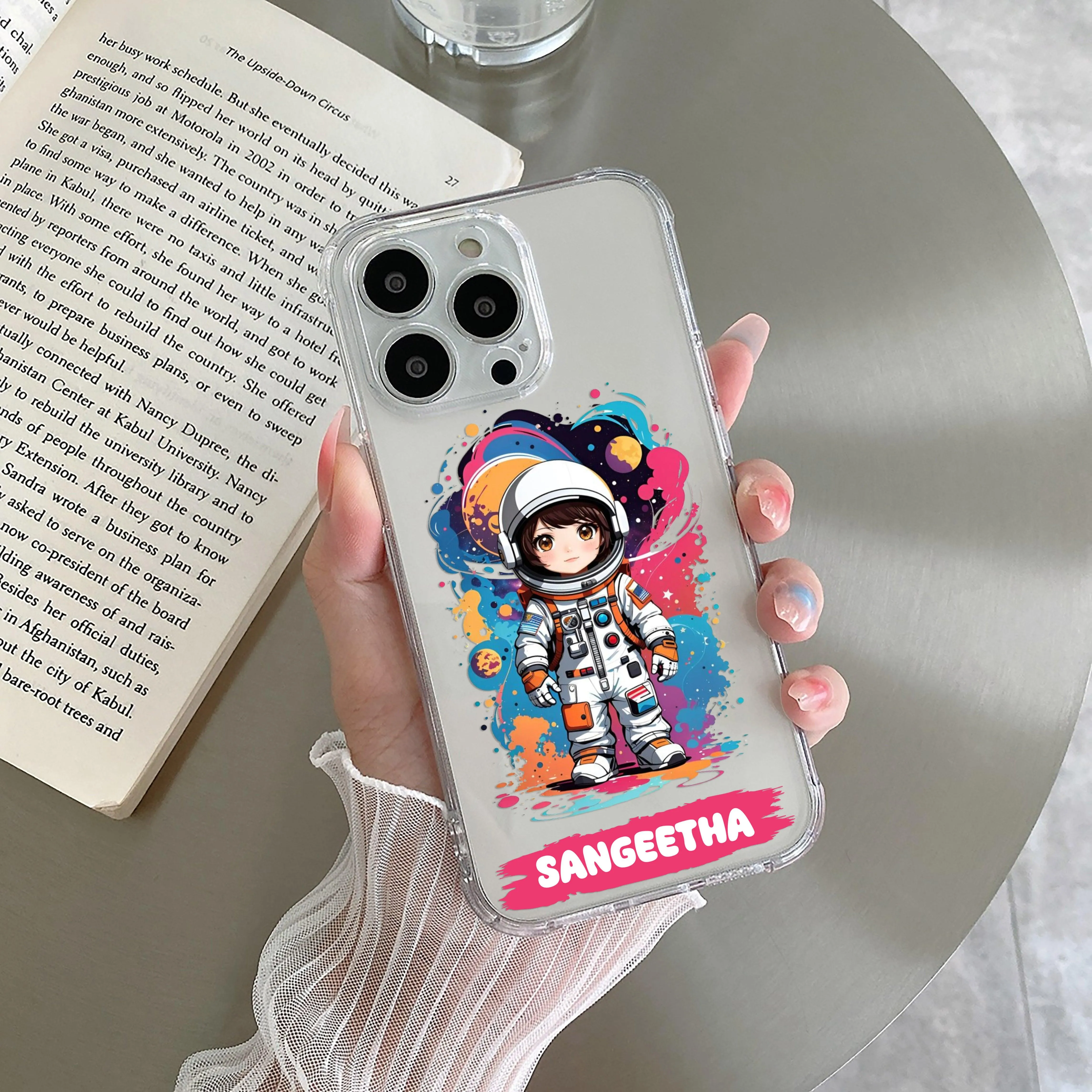 Astronaut Customize Transparent Silicon Case For Oppo
