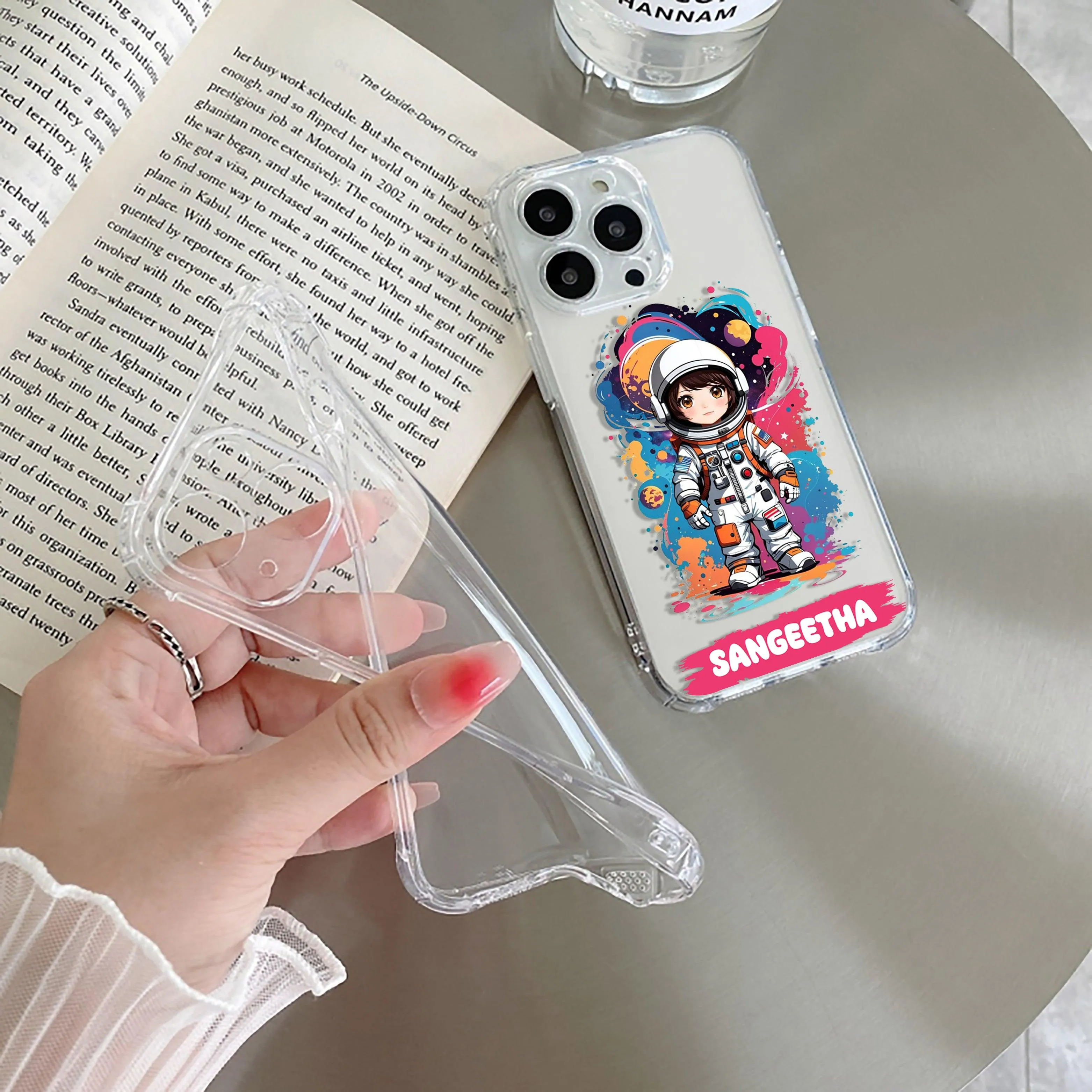 Astronaut Customize Transparent Silicon Case For Oppo