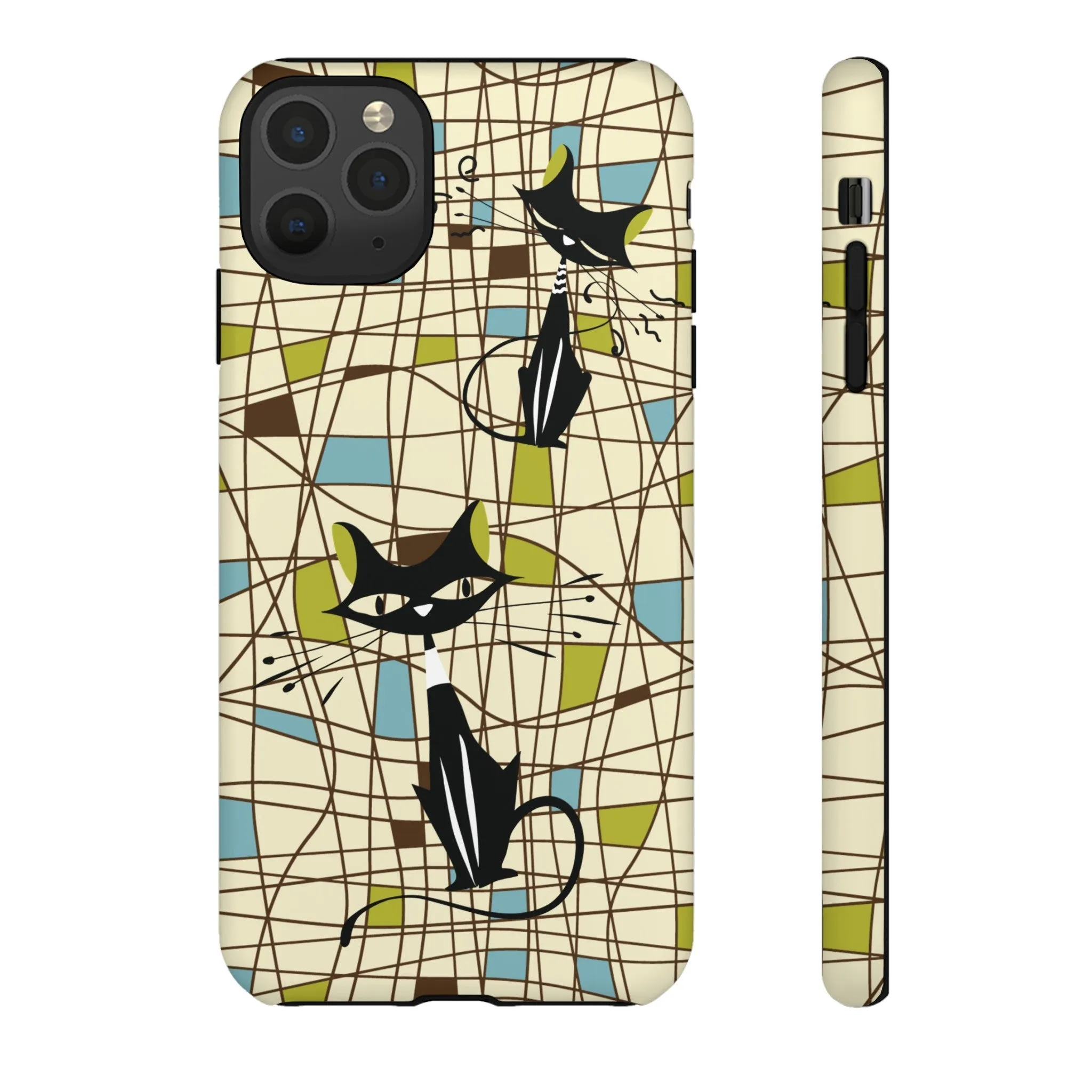 Atomic Cat Mid Century Modern Retro Chic iPhone Cases