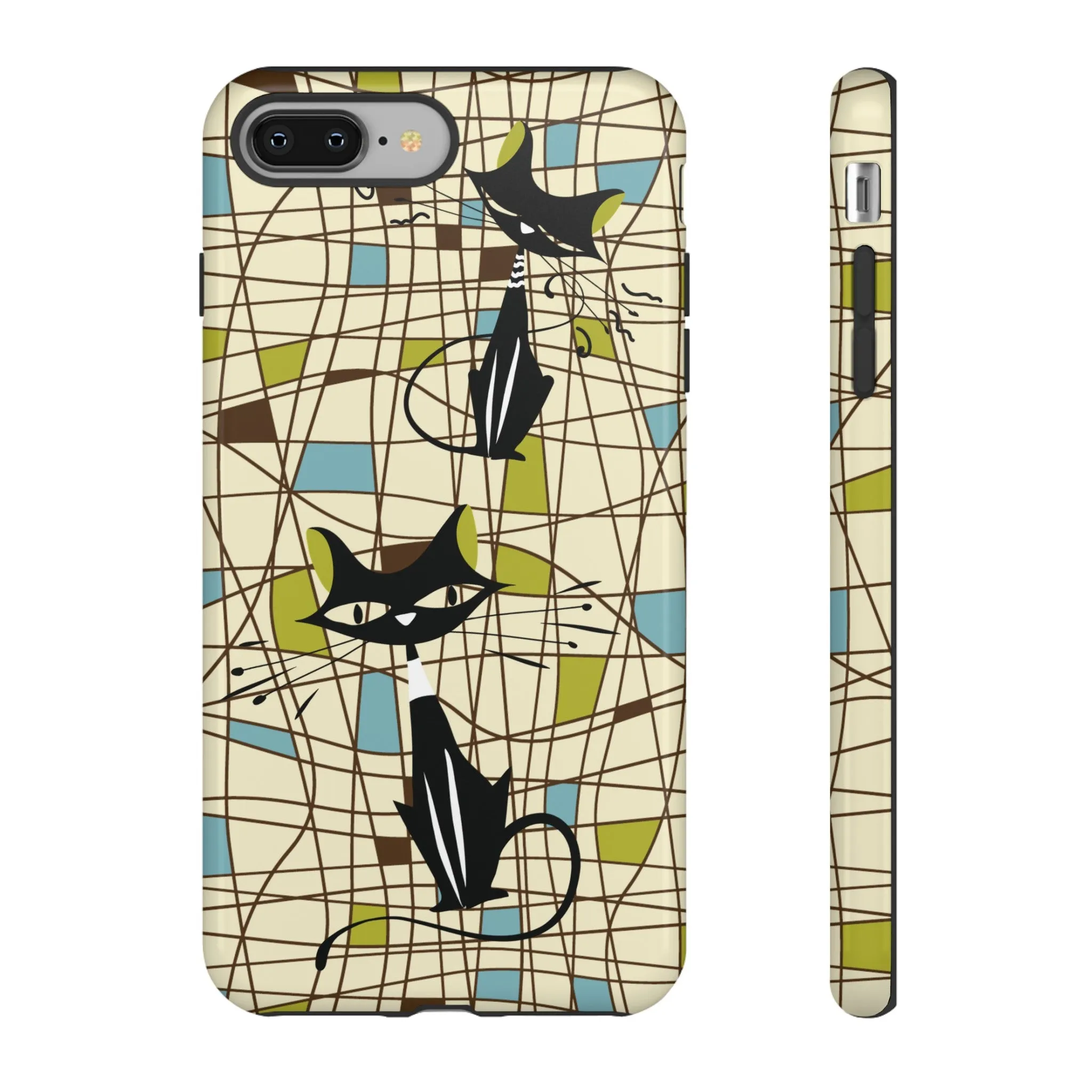Atomic Cat Mid Century Modern Retro Chic iPhone Cases