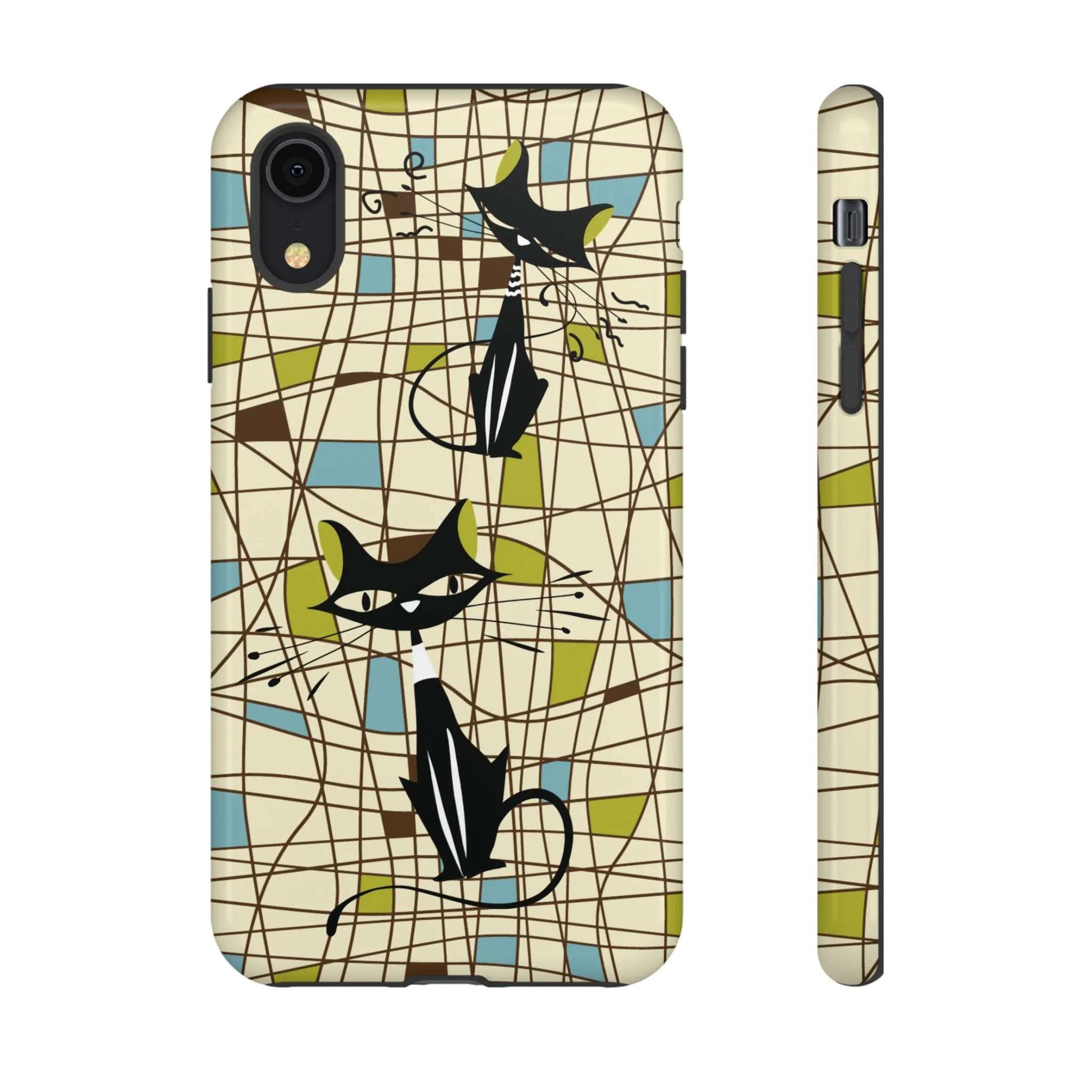 Atomic Cat Mid Century Modern Retro Chic iPhone Cases
