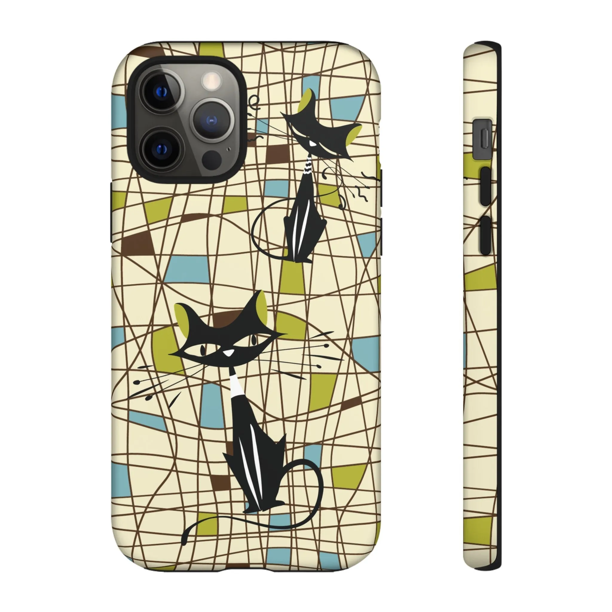 Atomic Cat Mid Century Modern Retro Chic iPhone Cases