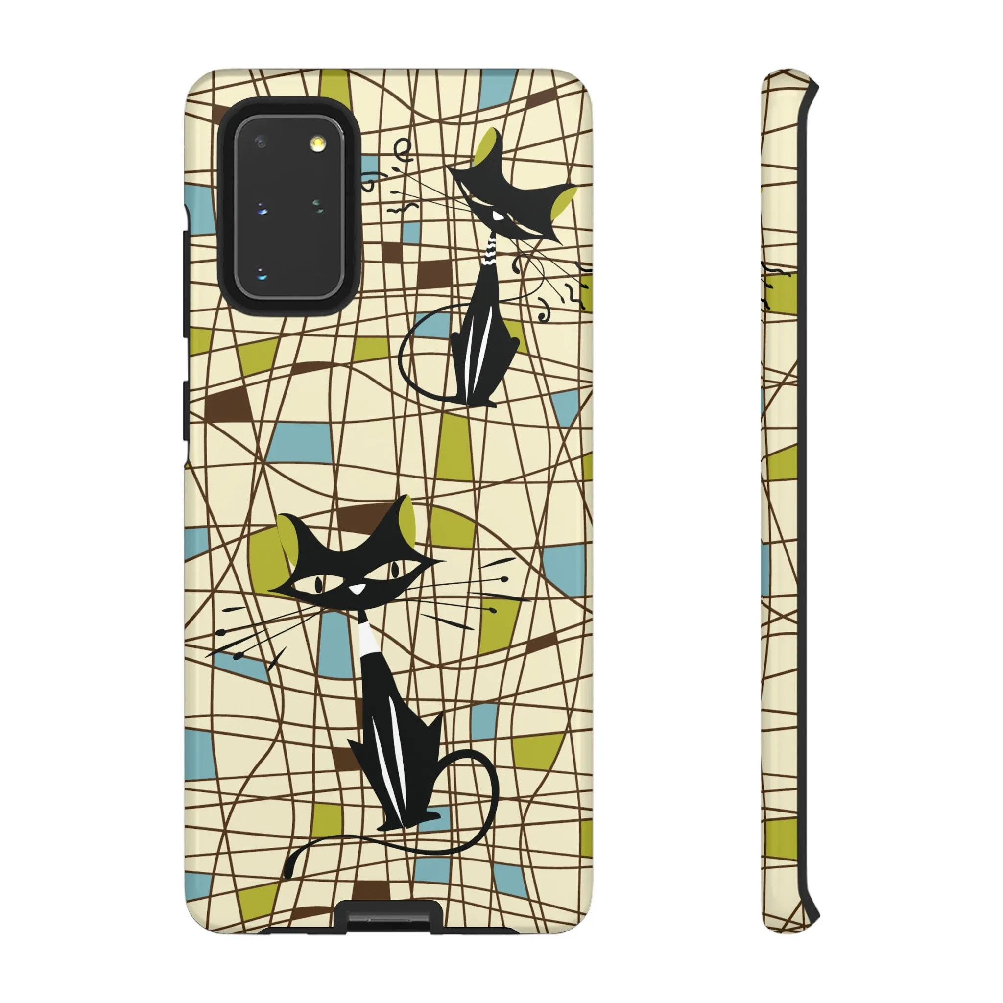 Atomic Cat Mid Century Modern Retro Chic Samsung Galaxy Phone Cases