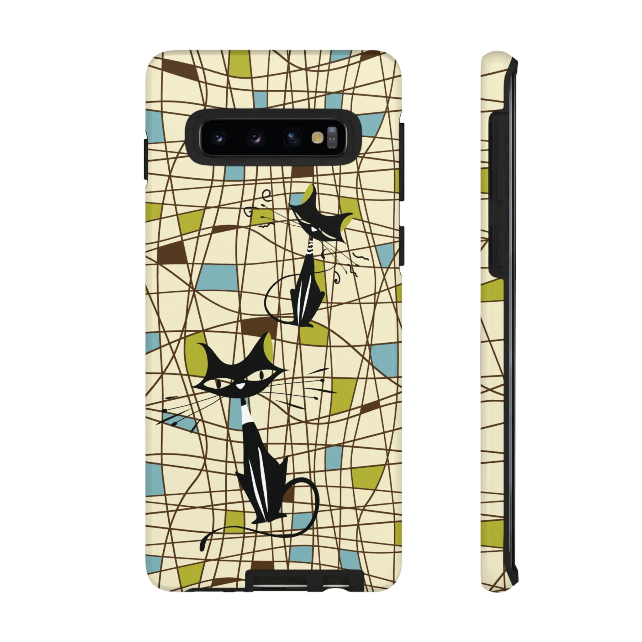 Atomic Cat Mid Century Modern Retro Chic Samsung Galaxy Phone Cases