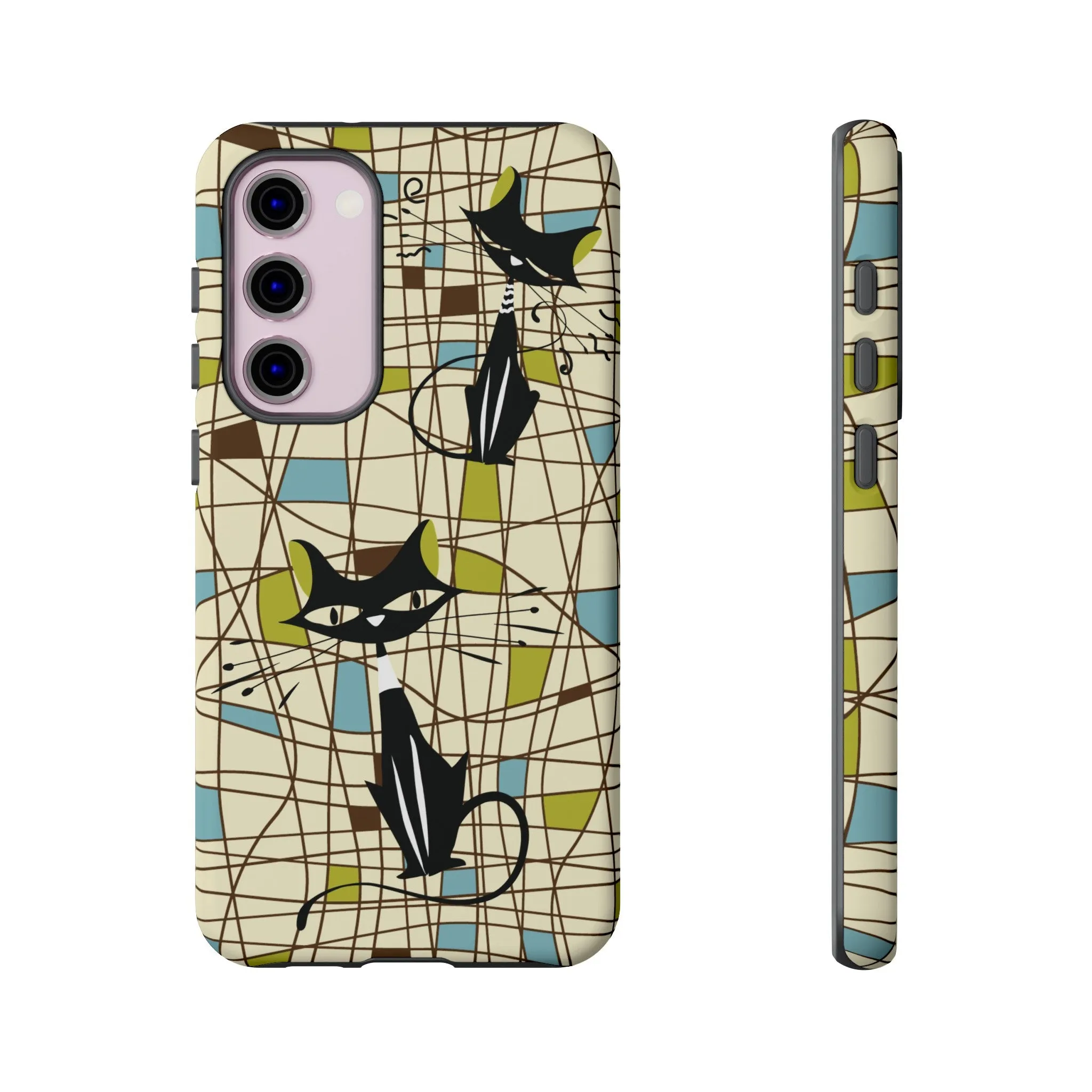 Atomic Cat Mid Century Modern Retro Chic Samsung Galaxy Phone Cases