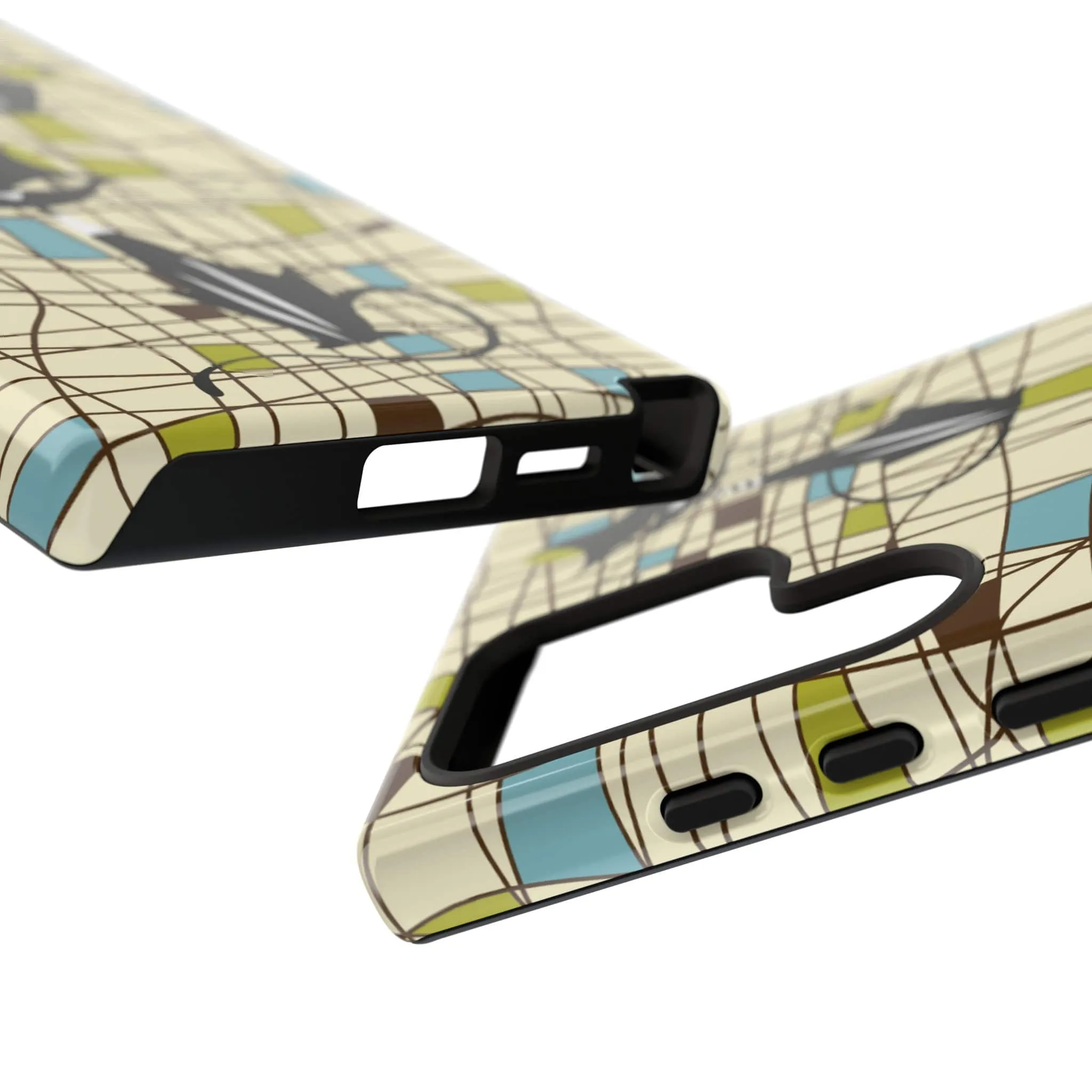 Atomic Cat Mid Century Modern Retro Chic Samsung Galaxy Phone Cases