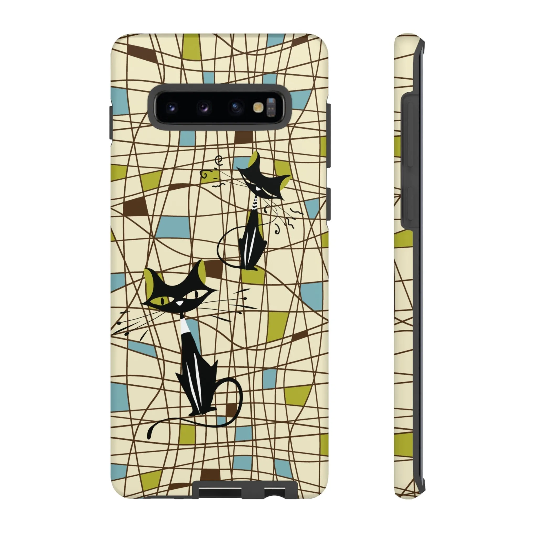 Atomic Cat Mid Century Modern Retro Chic Samsung Galaxy Phone Cases