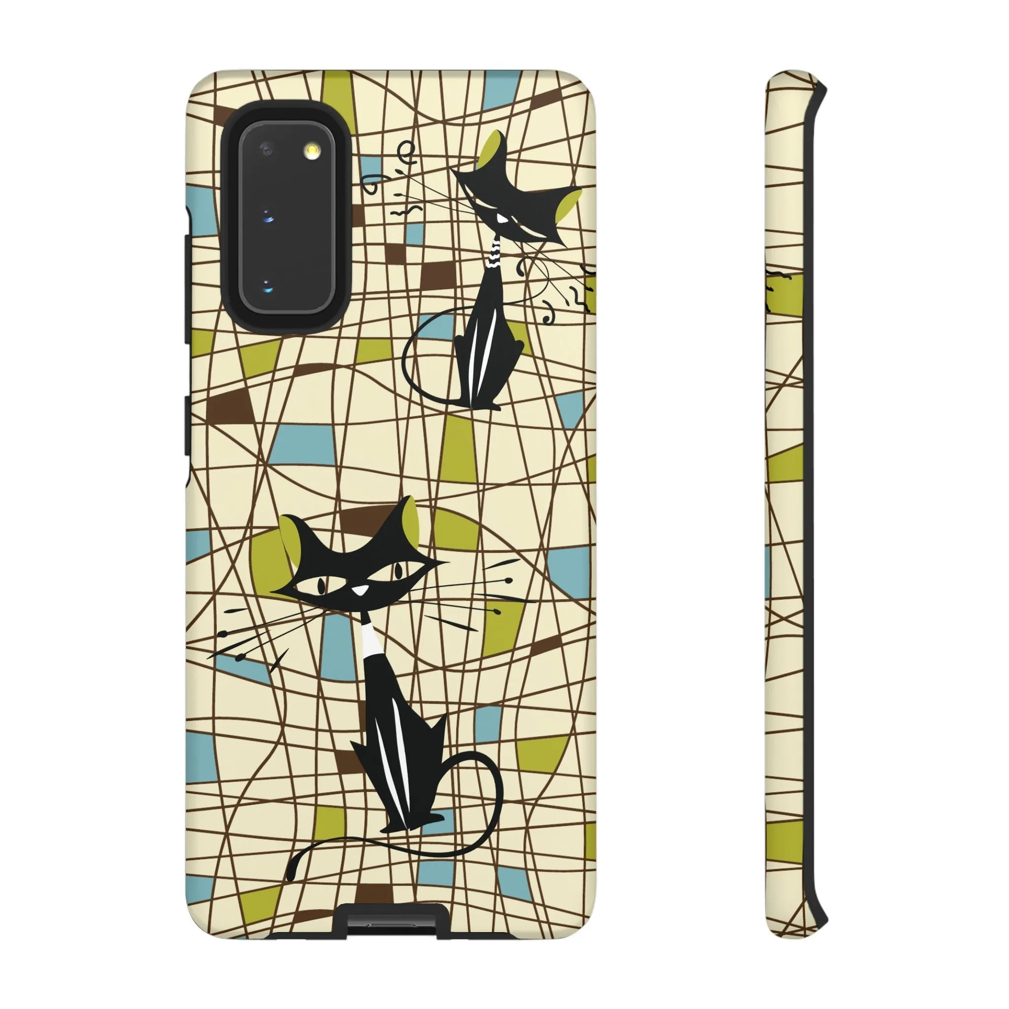 Atomic Cat Mid Century Modern Retro Chic Samsung Galaxy Phone Cases