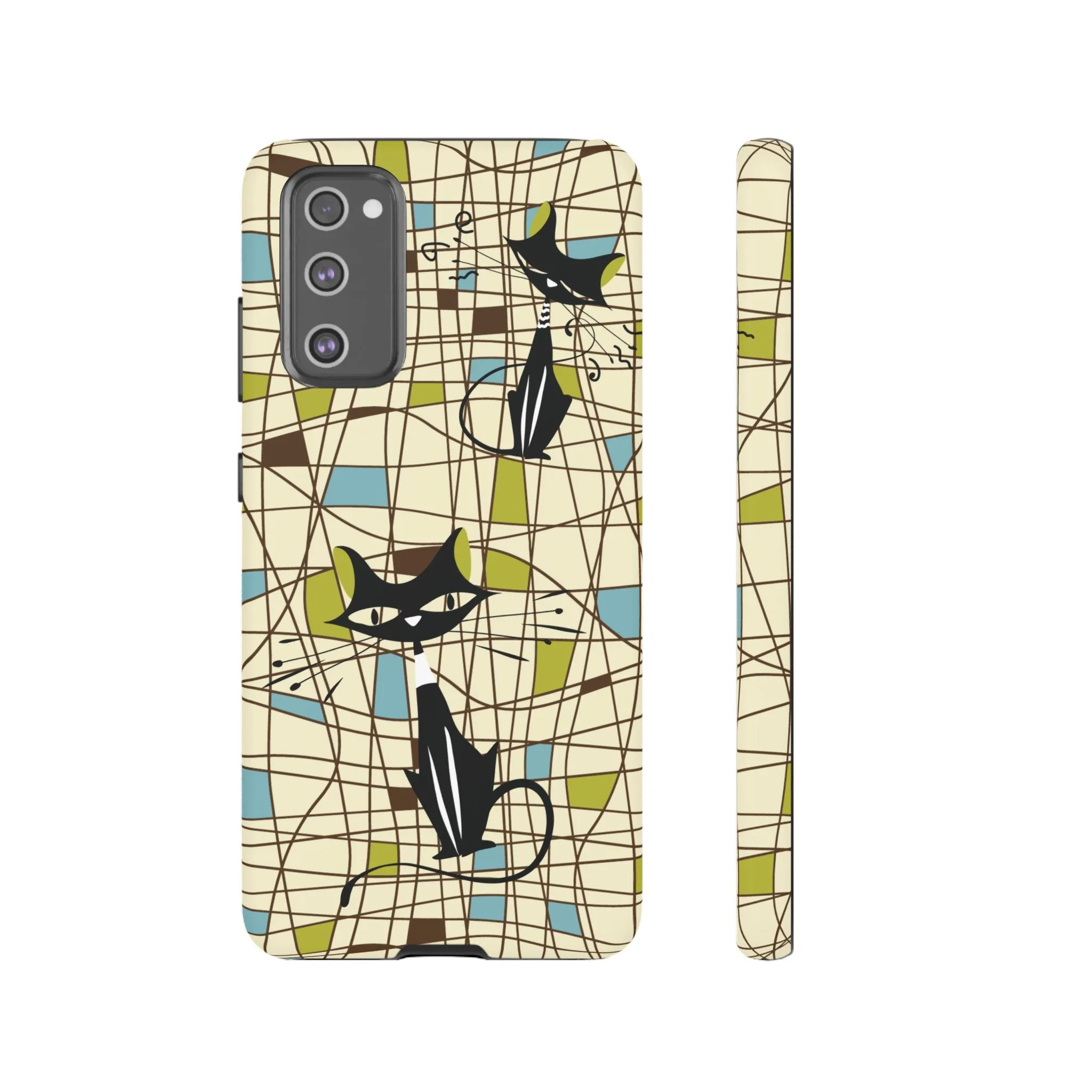 Atomic Cat Mid Century Modern Retro Chic Samsung Galaxy Phone Cases