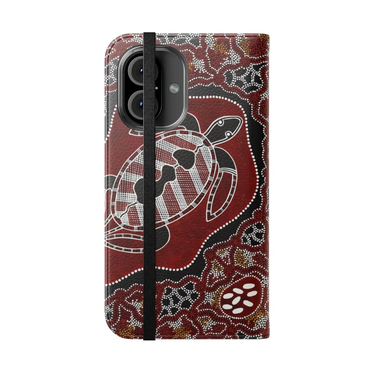 Authentic Aboriginal-Inspired Turtle Dreaming Flip Cover Phone Case