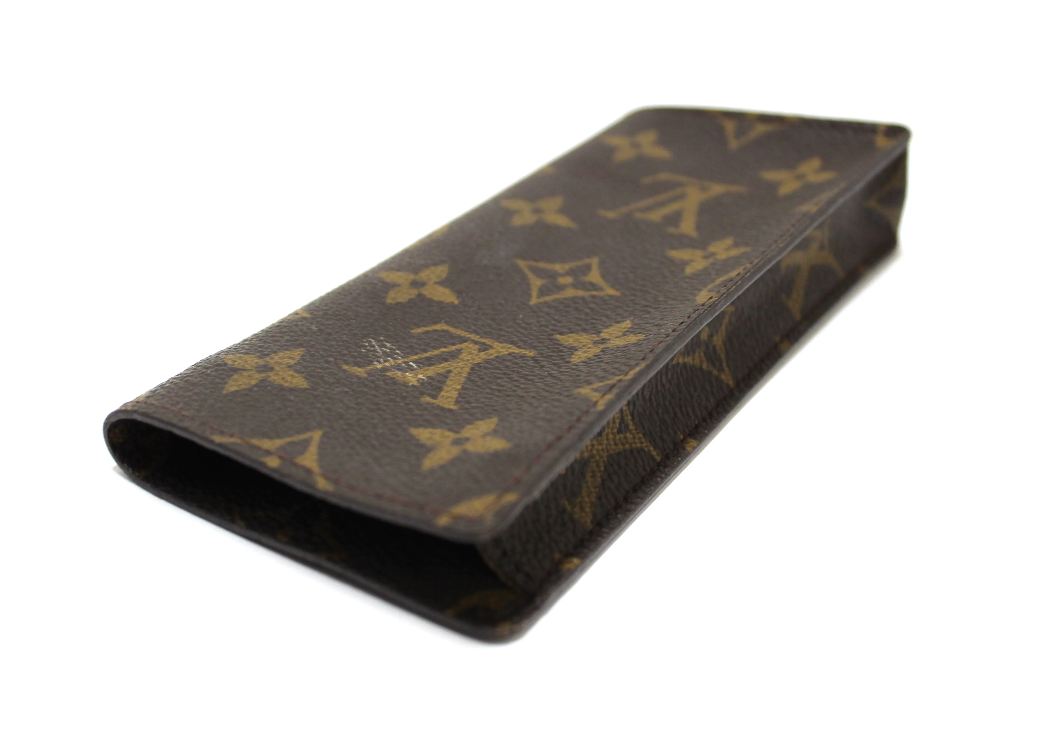 Authentic Louis Vuitton Classic Monogram Canvas Glasses Case