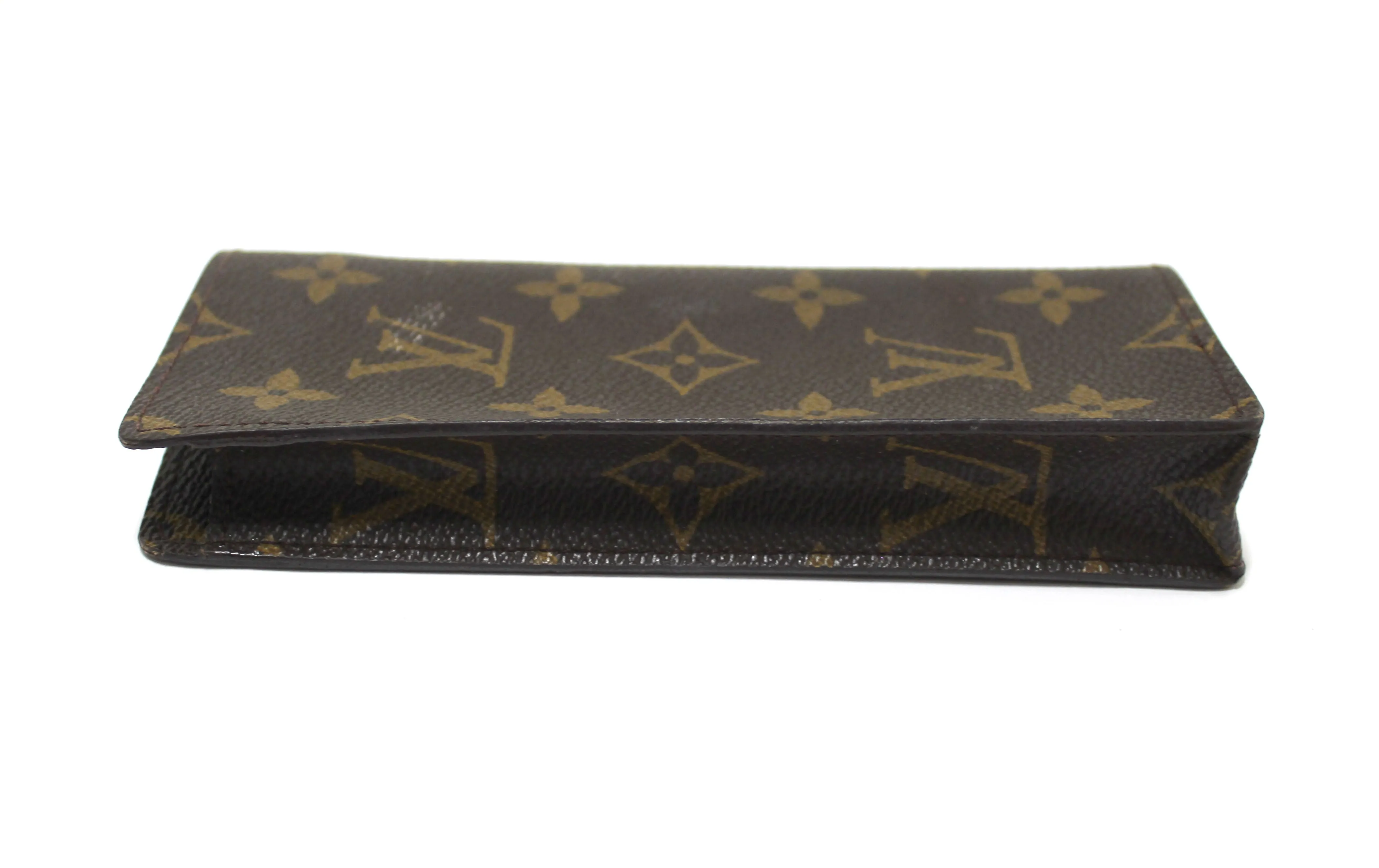 Authentic Louis Vuitton Classic Monogram Canvas Glasses Case