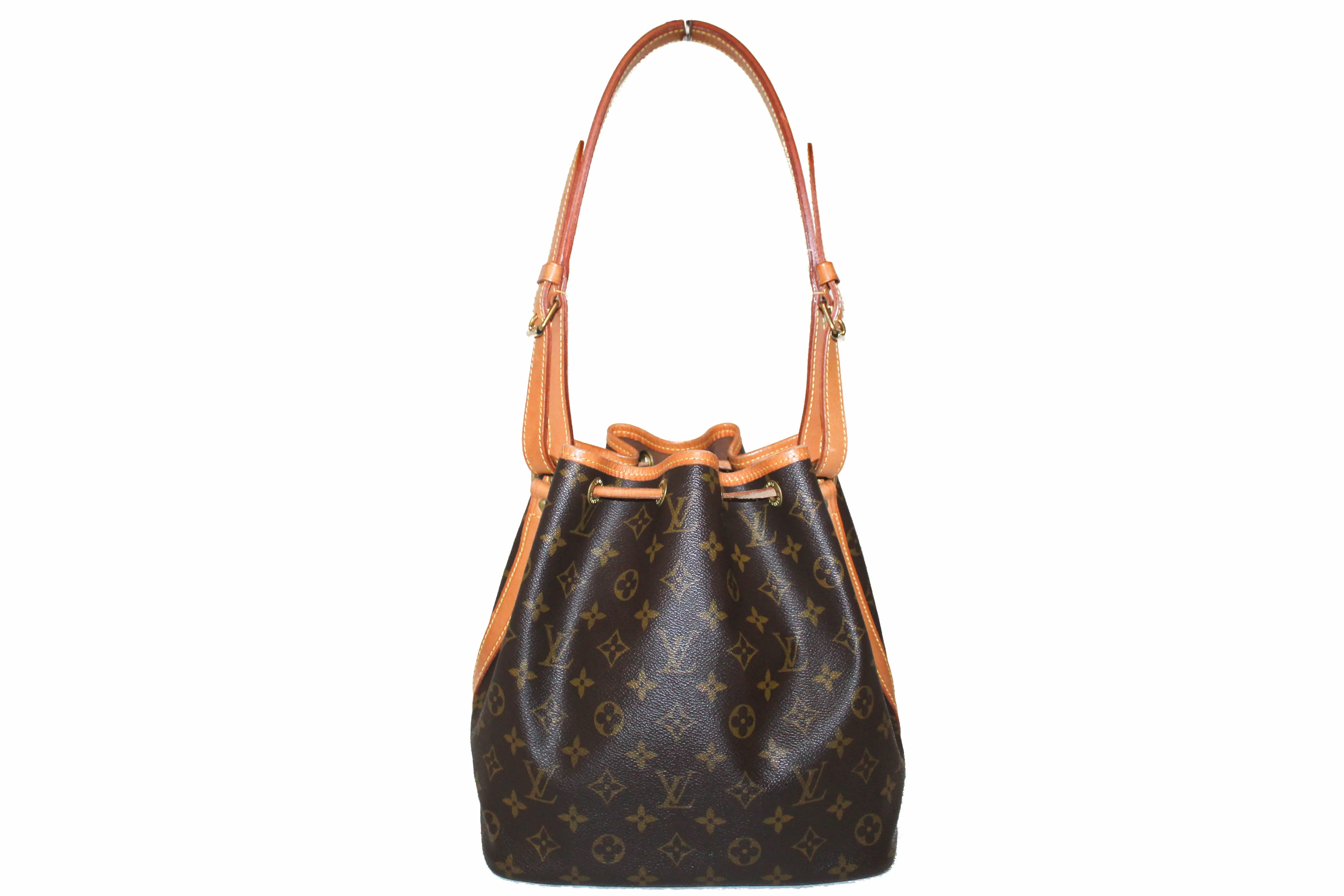 Authentic Louis Vuitton Classic Monogram Petit Noe Drawstring Shoulder Bag
