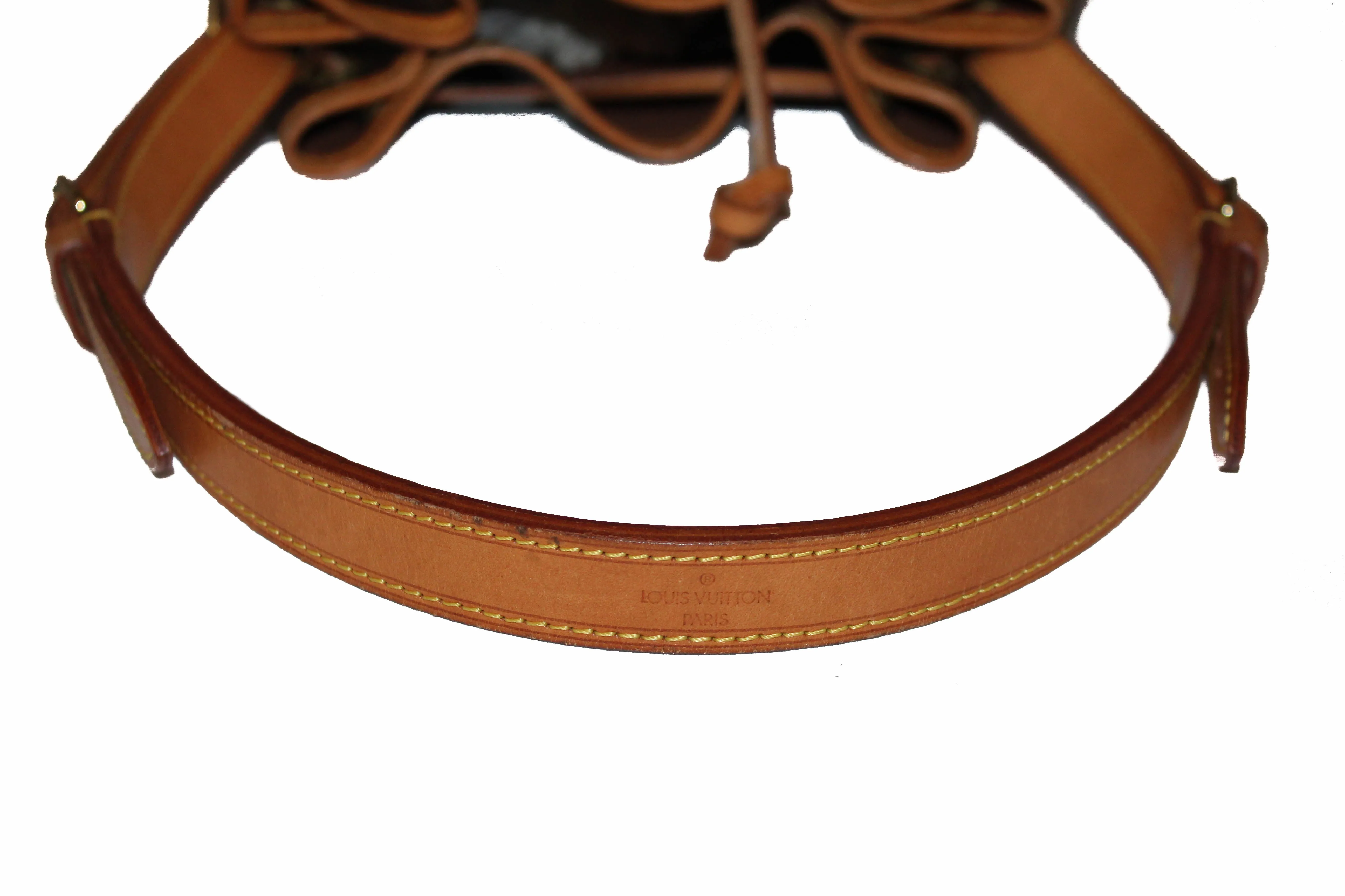 Authentic Louis Vuitton Classic Monogram Petit Noe Drawstring Shoulder Bag