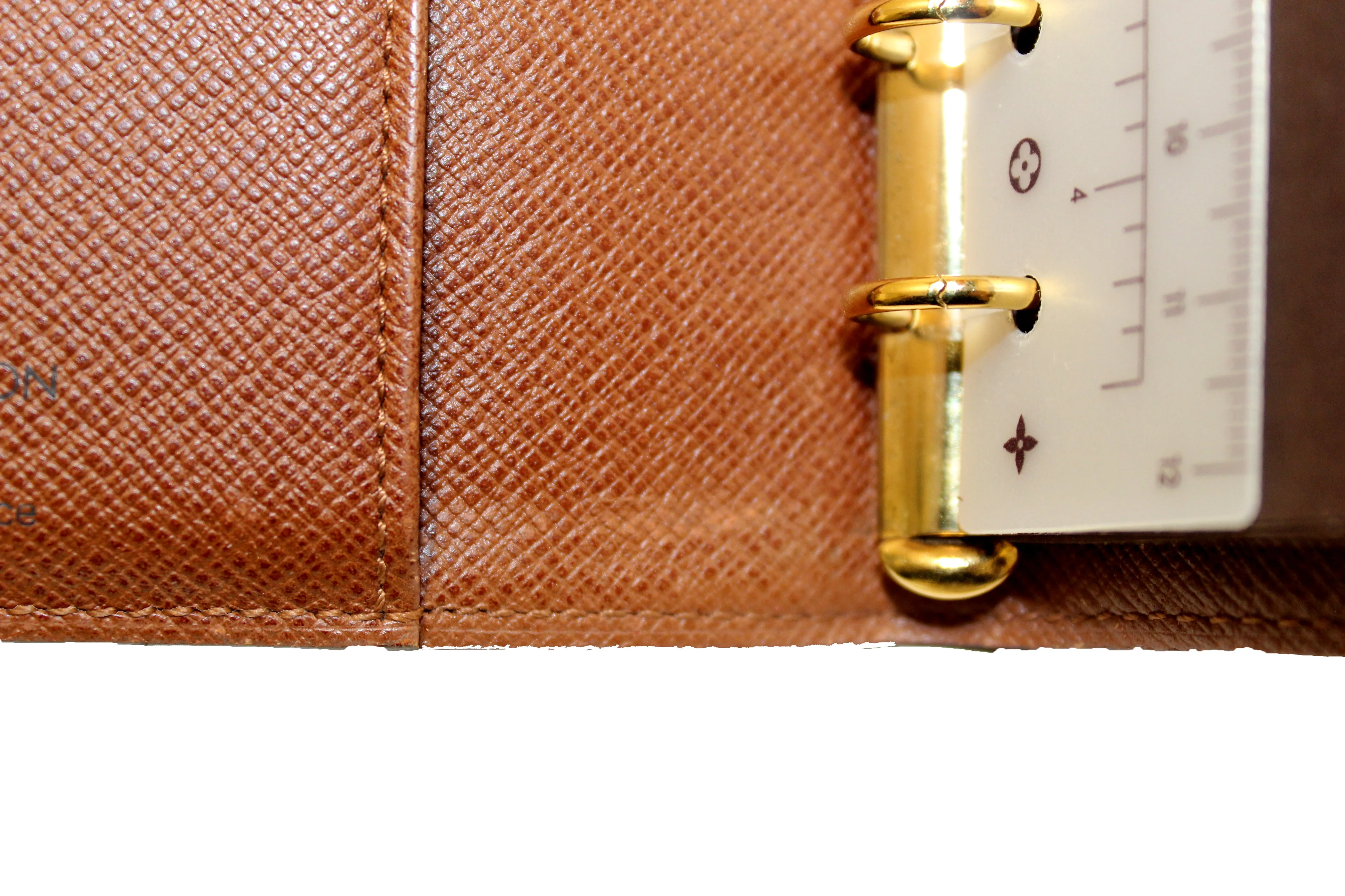 Authentic Louis Vuitton Monogram Canvas Small Ring Agenda Cover