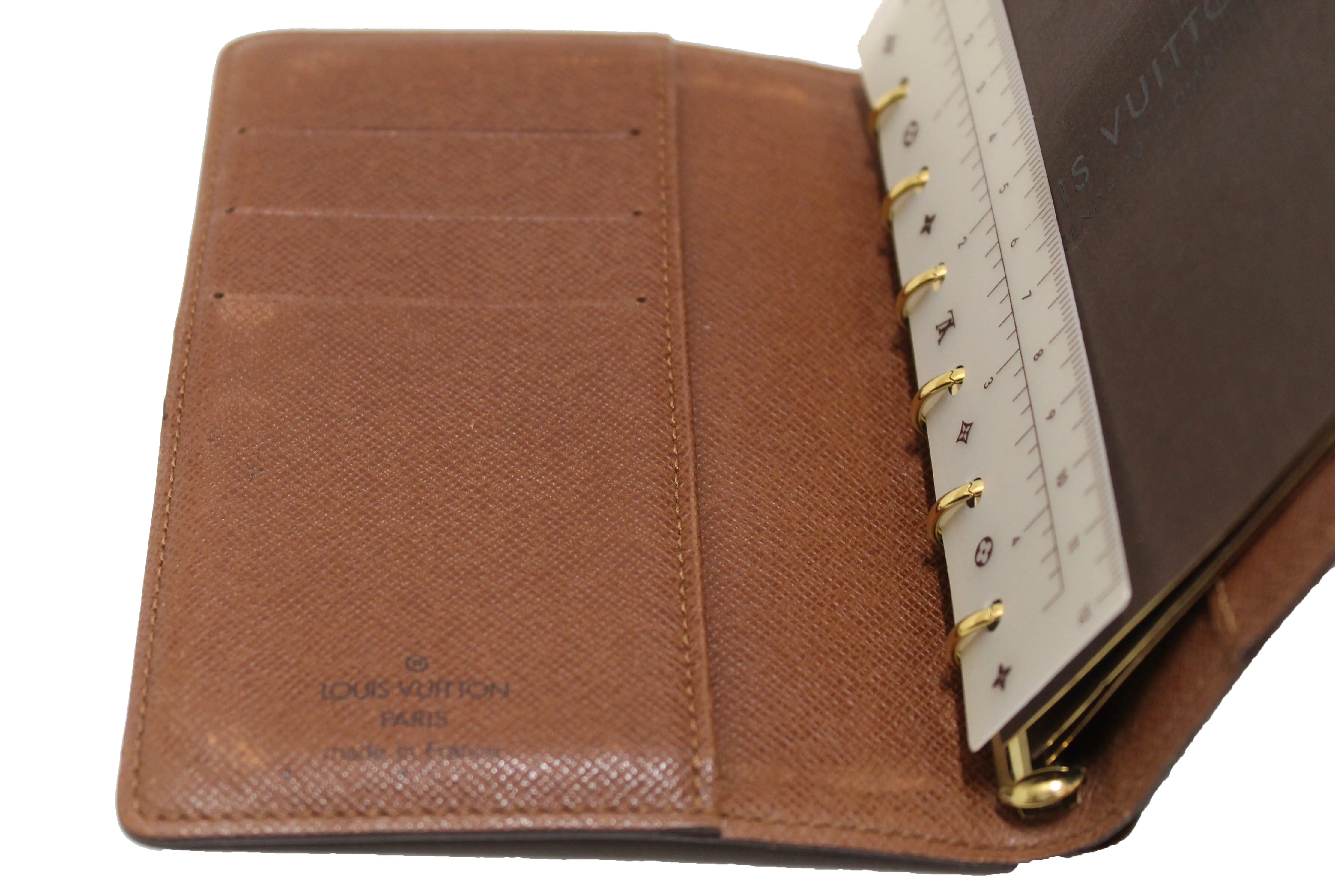 Authentic Louis Vuitton Monogram Canvas Small Ring Agenda Cover