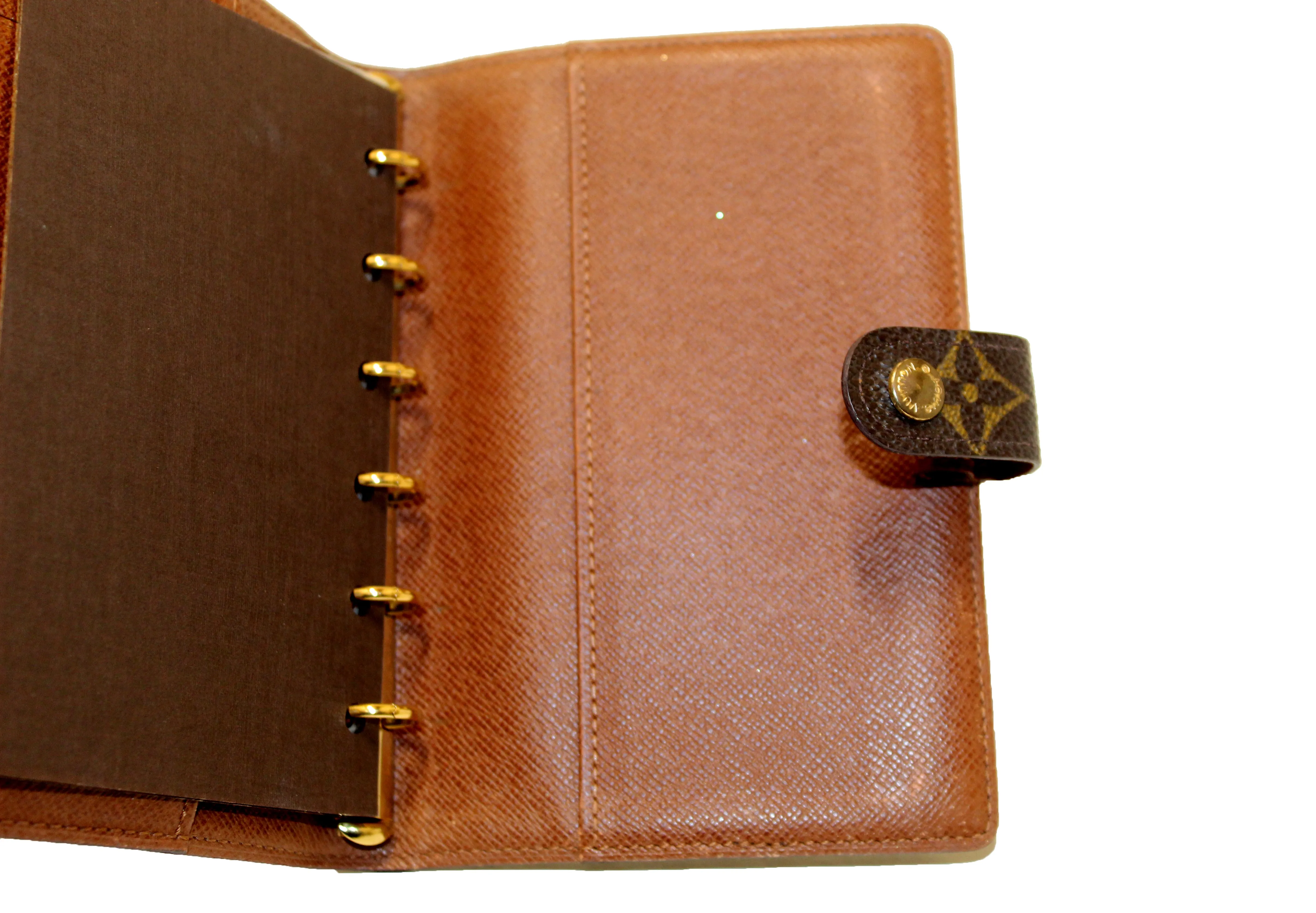 Authentic Louis Vuitton Monogram Canvas Small Ring Agenda Cover