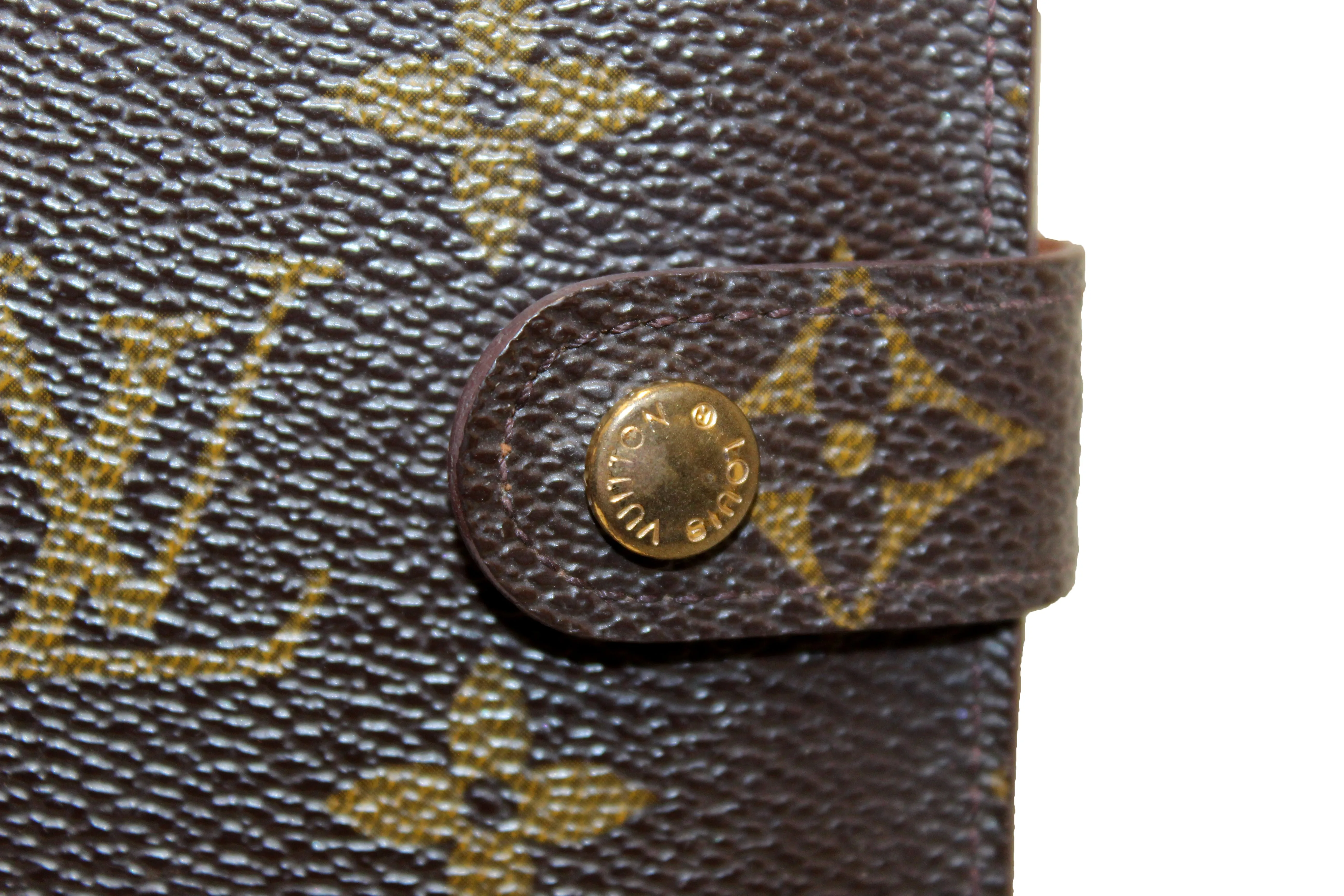 Authentic Louis Vuitton Monogram Canvas Small Ring Agenda Cover