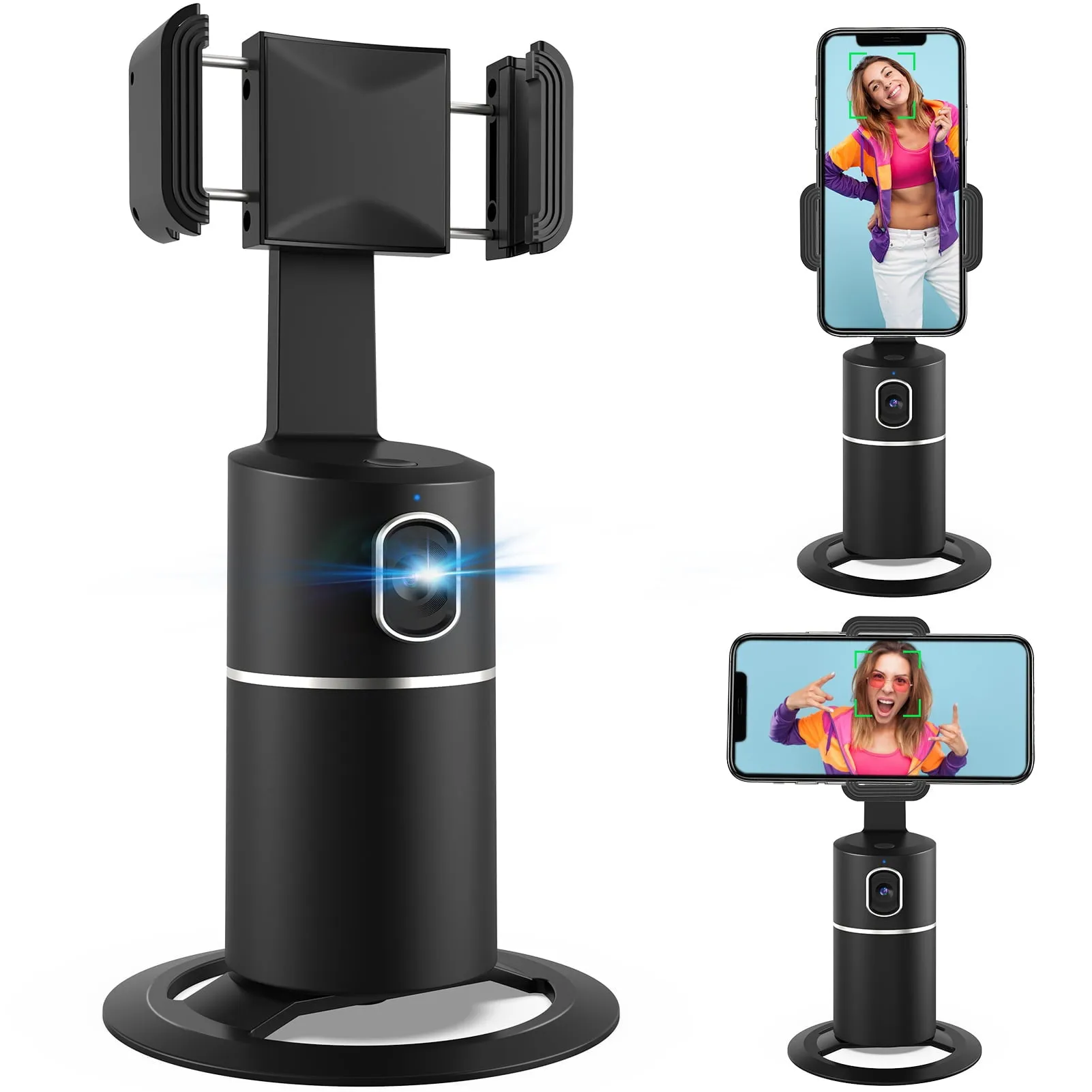 Auto Face Tracking Tripod 360° Rotation Phone Camera Mount Smart Shooting Holder