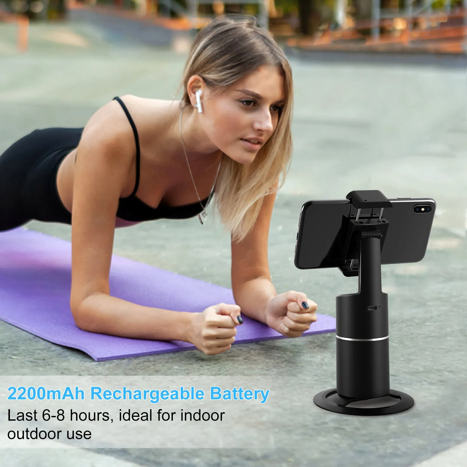 Auto Face Tracking Tripod 360° Rotation Phone Camera Mount Smart Shooting Holder