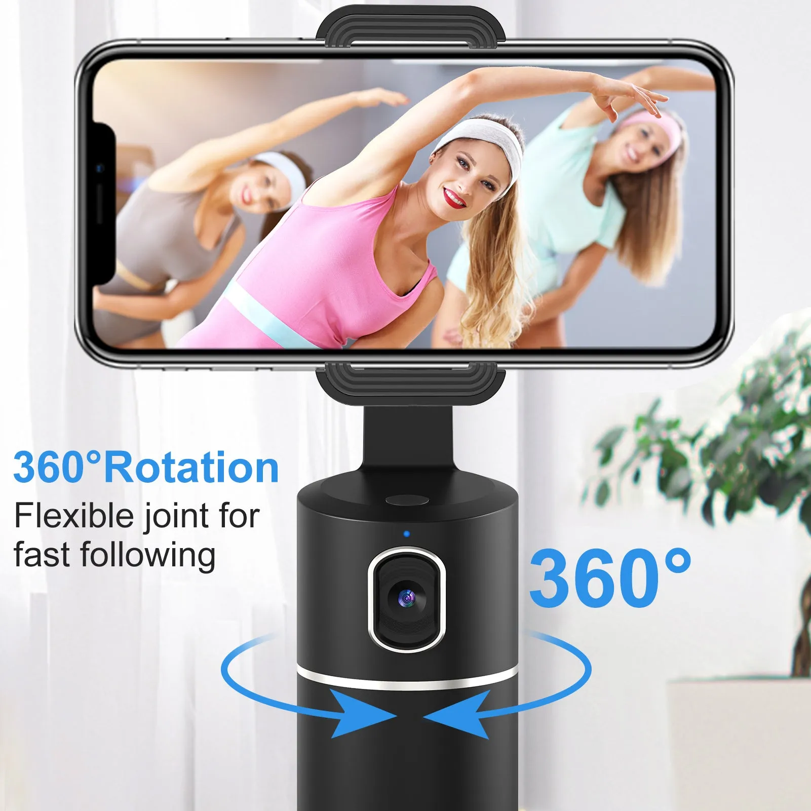 Auto Face Tracking Tripod 360° Rotation Phone Camera Mount Smart Shooting Holder