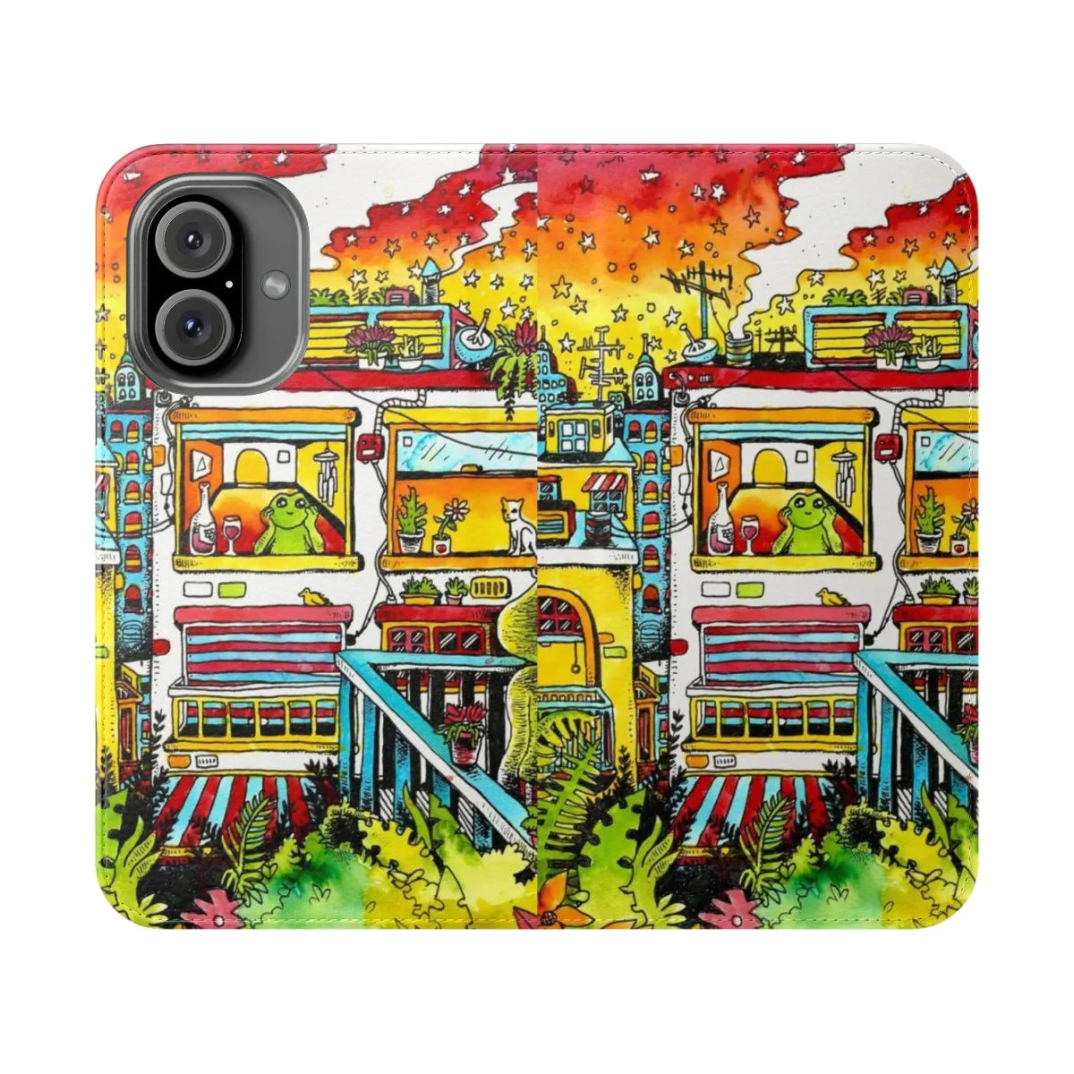 Balcony Flip Cover Phone Case for Smartphones