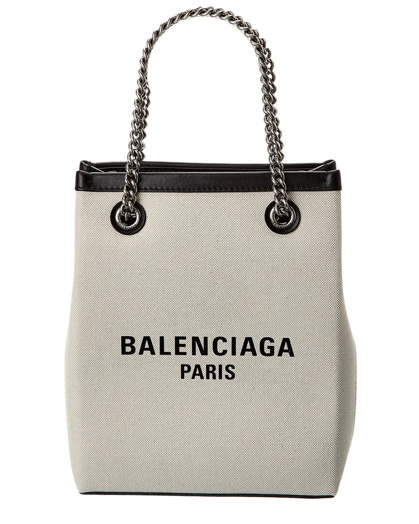 Balenciaga Duty Free Canvas & Leather Phone Holder