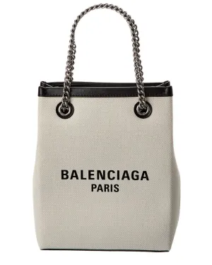 Balenciaga Duty Free Canvas & Leather Phone Holder